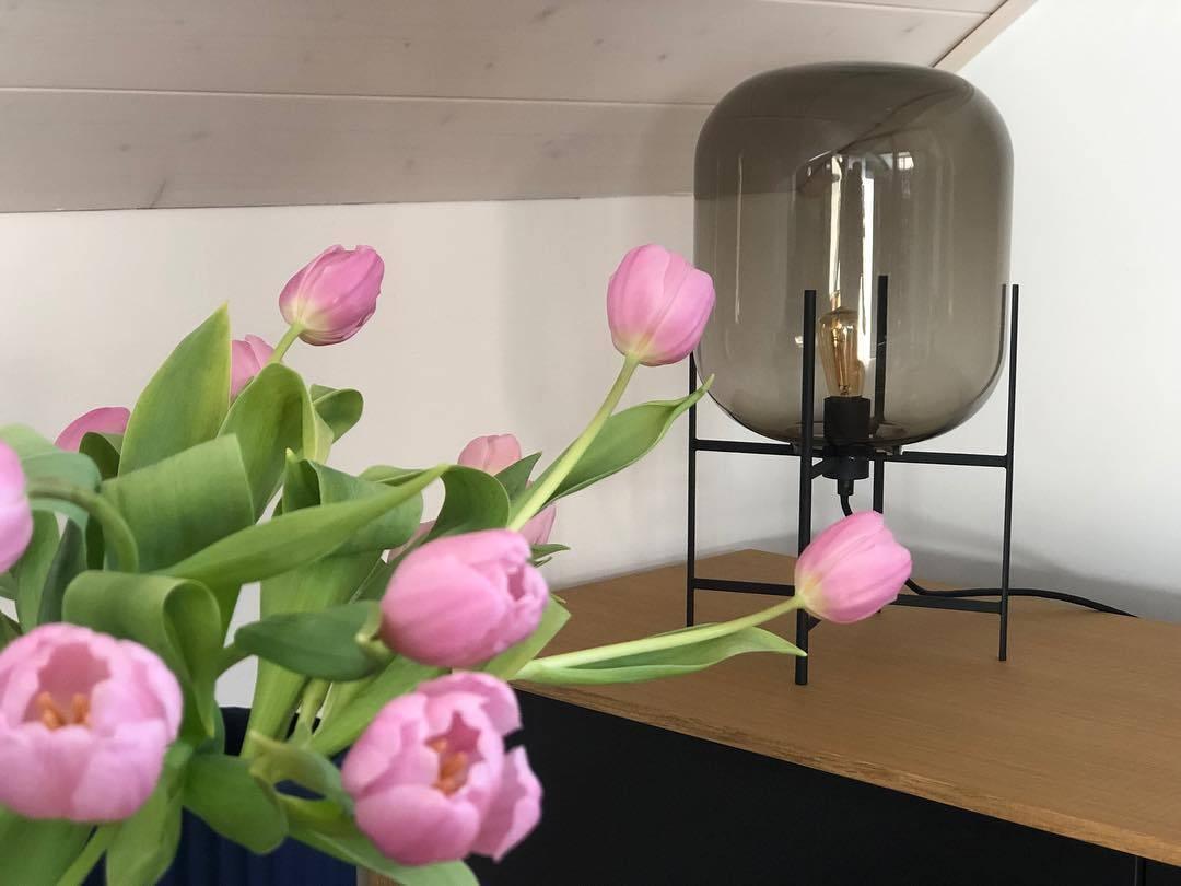 Halope Glass Industrial Table Lamp - Letslighting