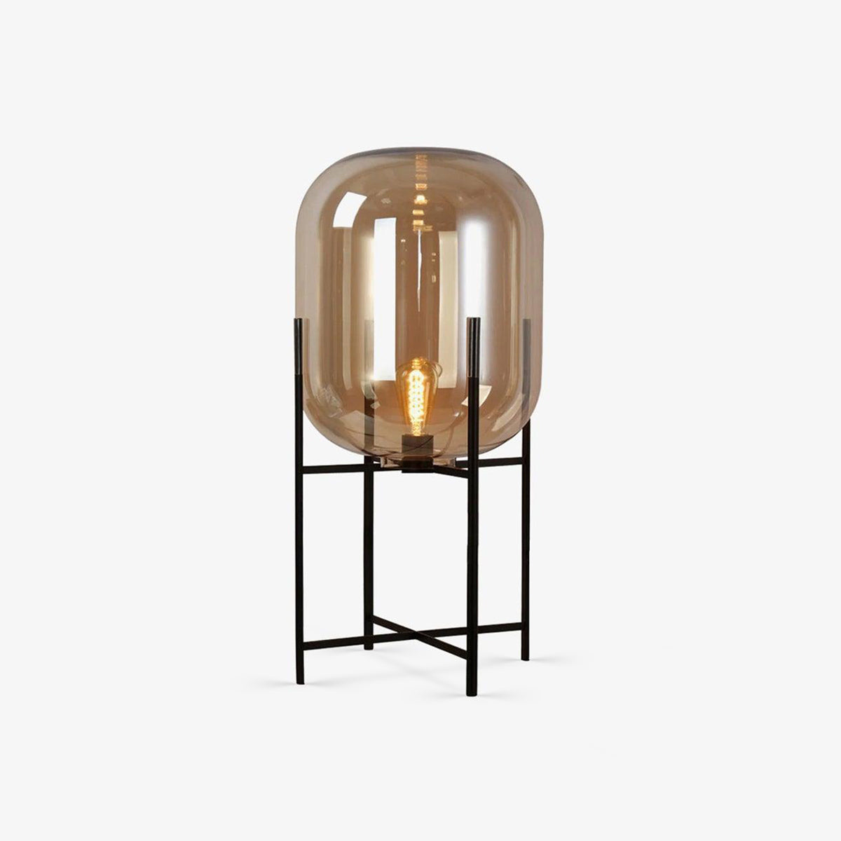 Halope Glass Industrial Table Lamp - Letslighting