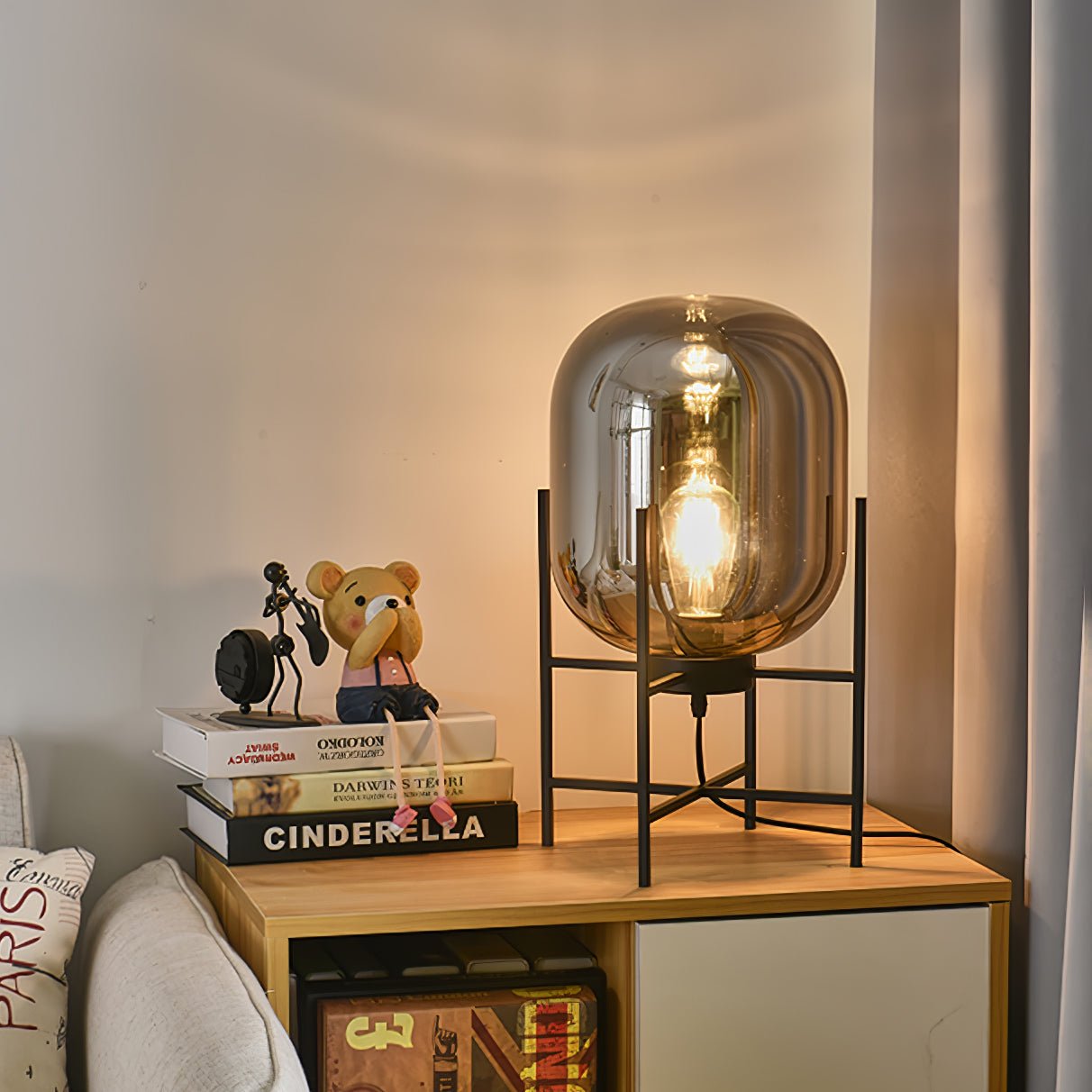 Halope Glass Industrial Table Lamp - Letslighting
