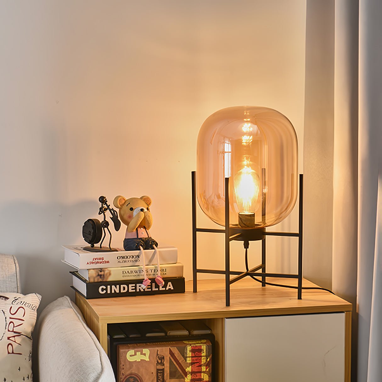 Halope Glass Industrial Table Lamp - Letslighting