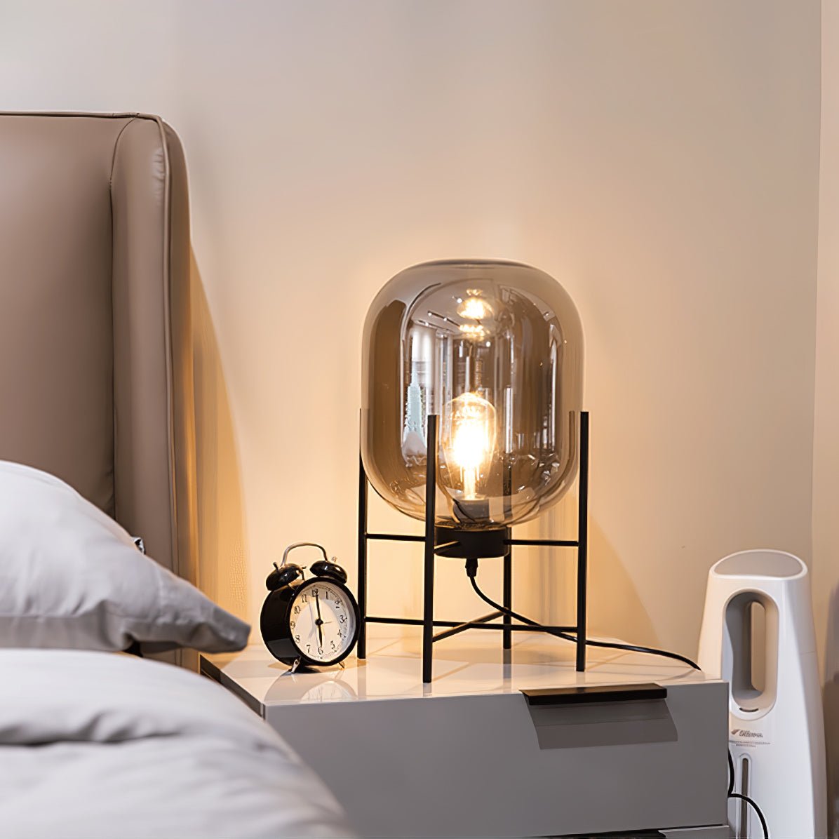 Halope Glass Industrial Table Lamp - Letslighting