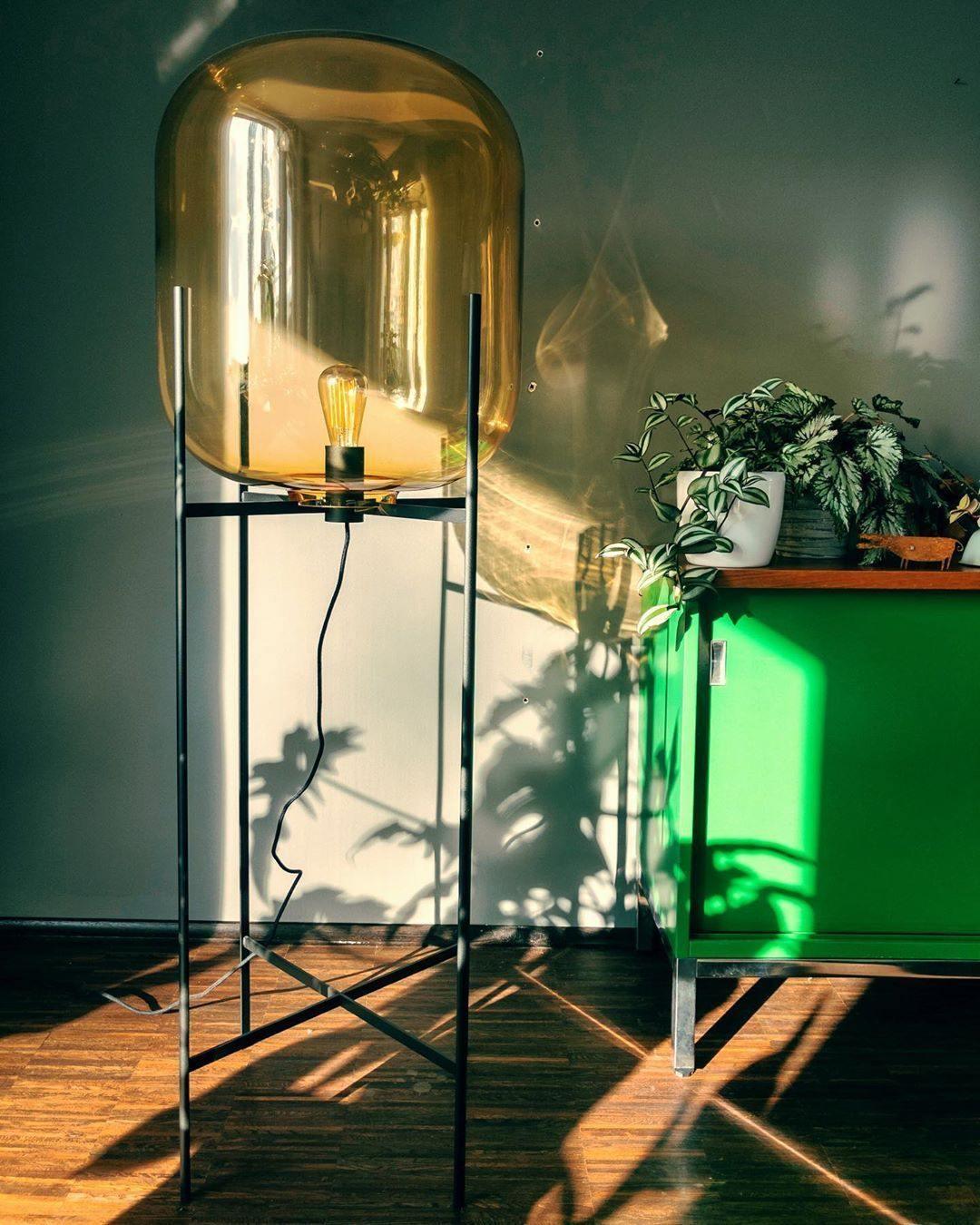 Zevia Glass Industrial Floor lamp - Letslighting