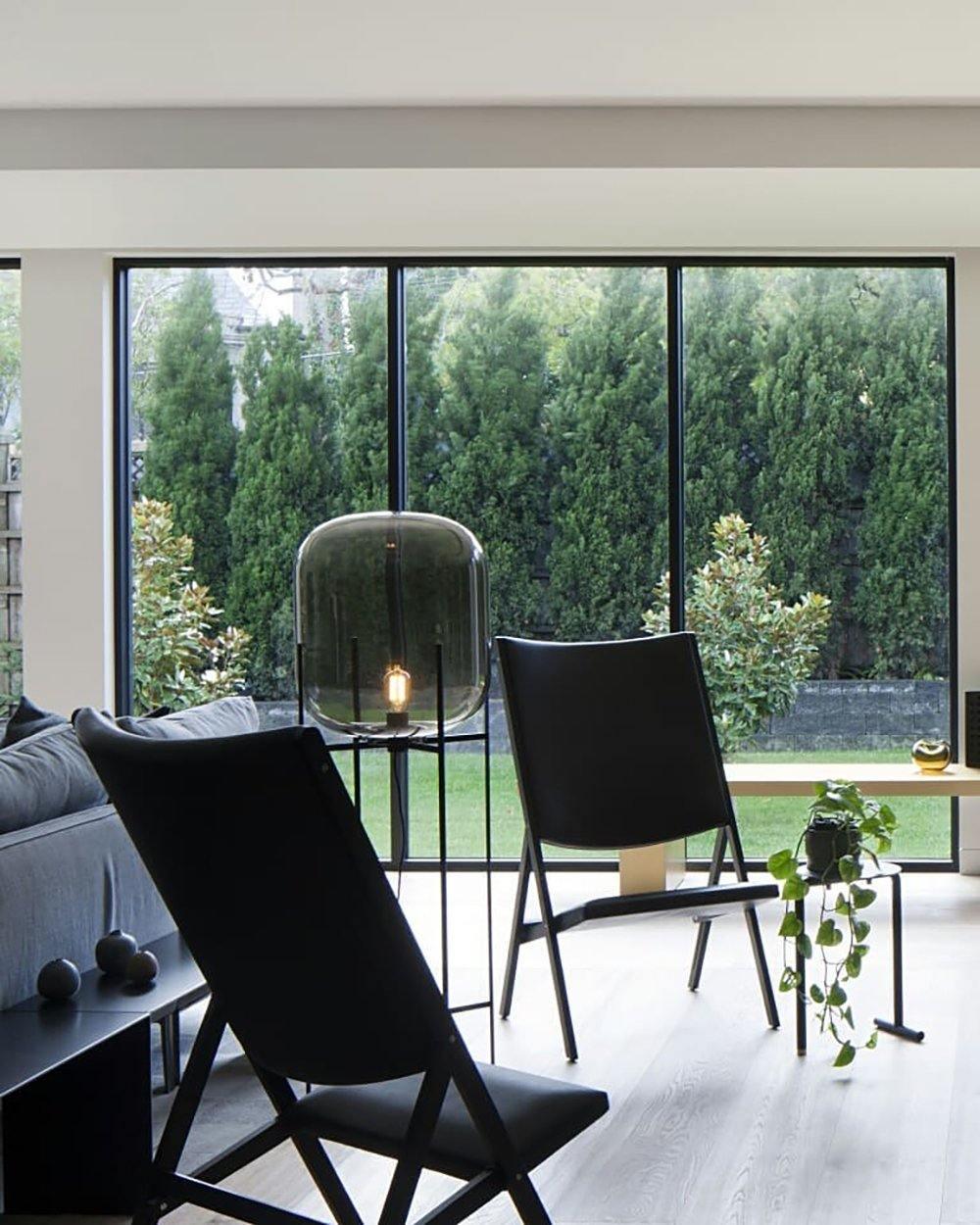 Zevia Glass Industrial Floor lamp - Letslighting