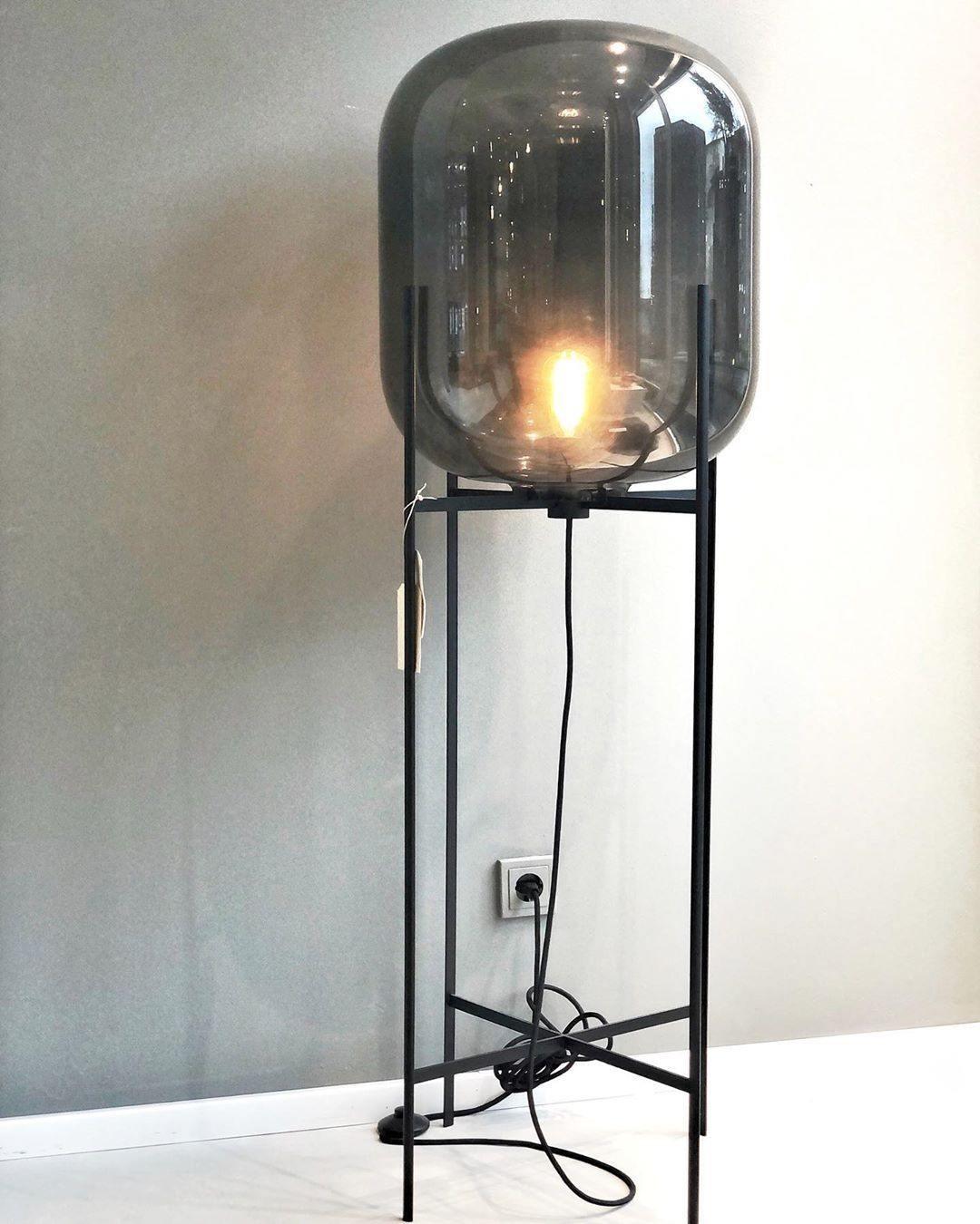 Zevia Glass Industrial Floor lamp - Letslighting