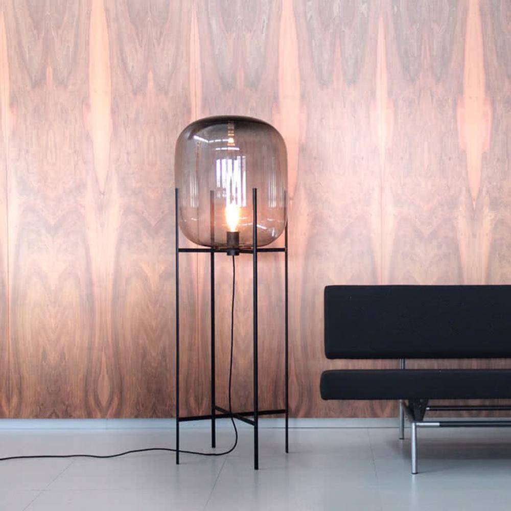 Zevia Glass Industrial Floor lamp - Letslighting