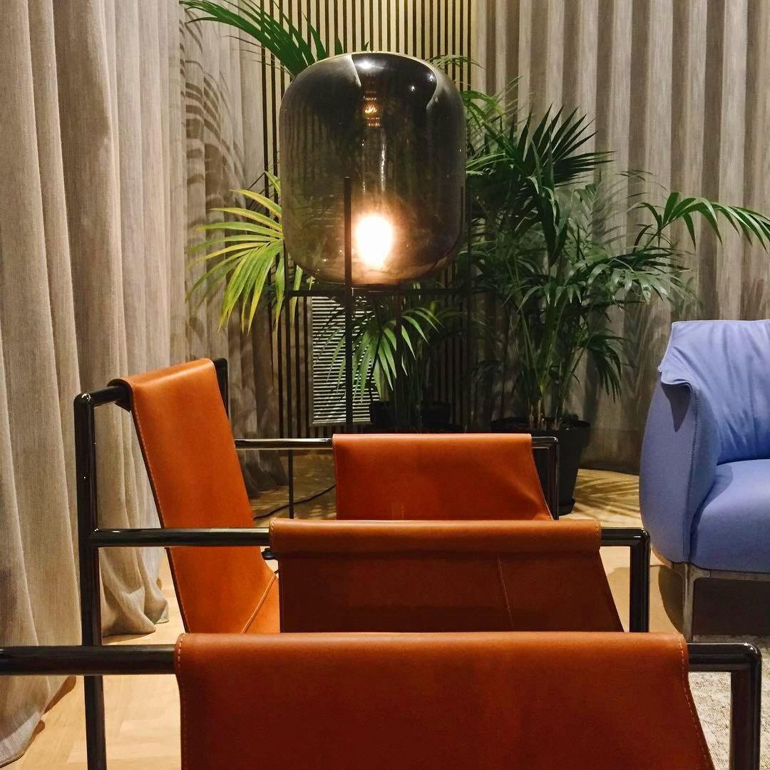 Zevia Glass Industrial Floor lamp - Letslighting