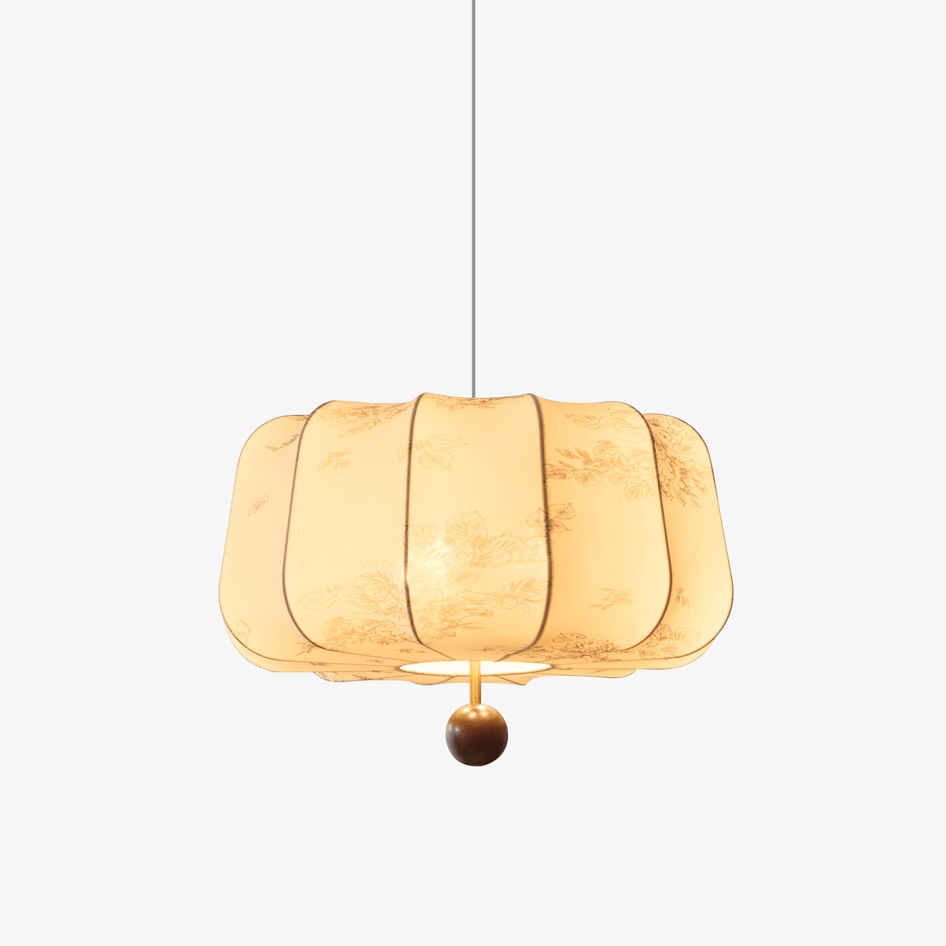 Valera Wood & Fabric Pendant Light - Letslighting