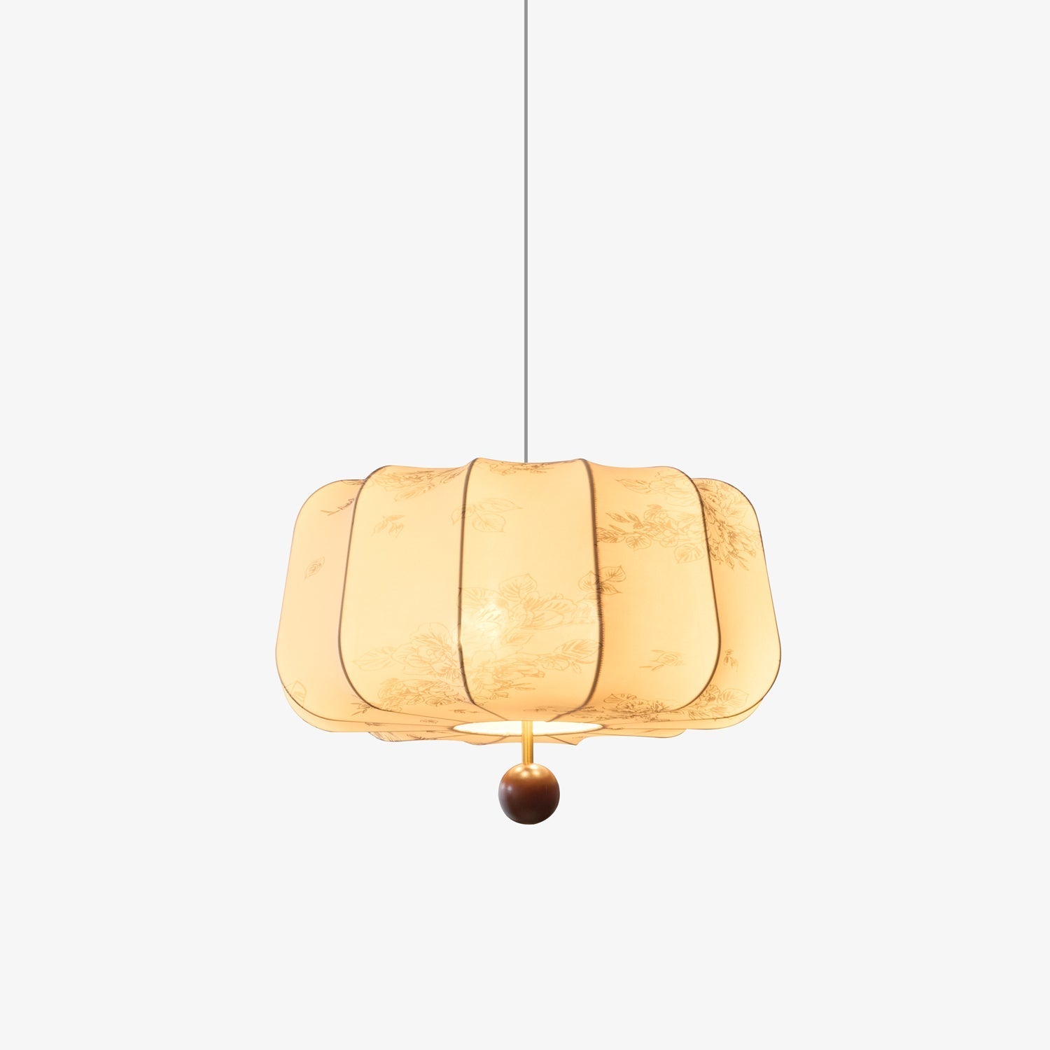 Valera Wood & Fabric Pendant Light - Letslighting