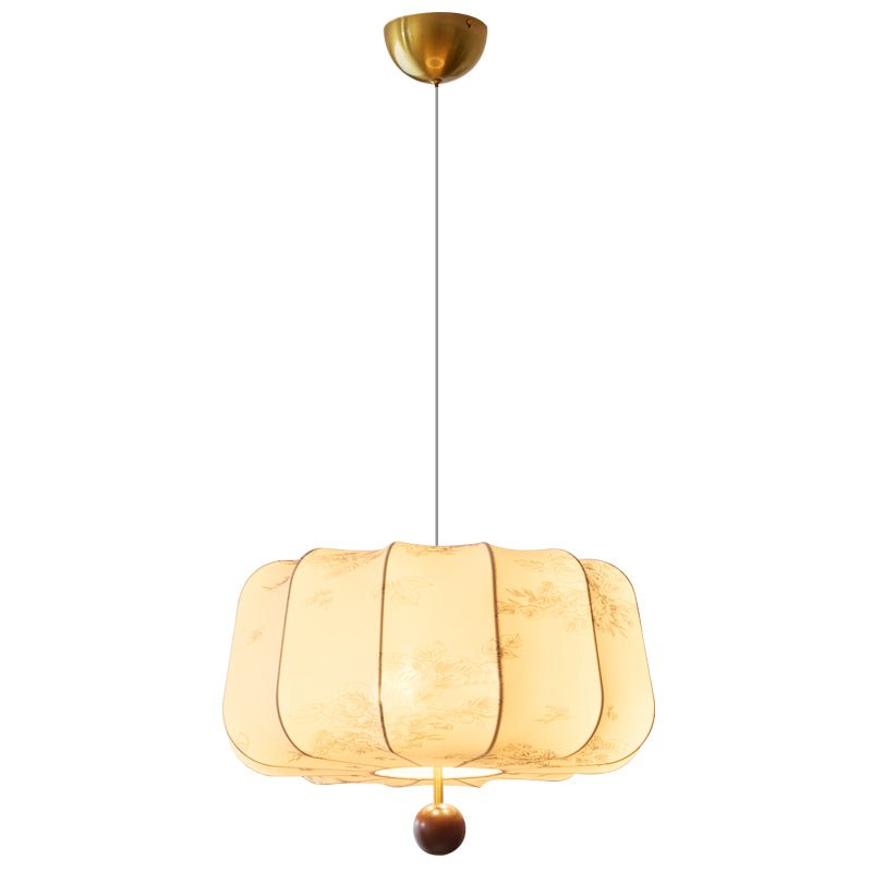 Valera Wood & Fabric Pendant Light - Letslighting