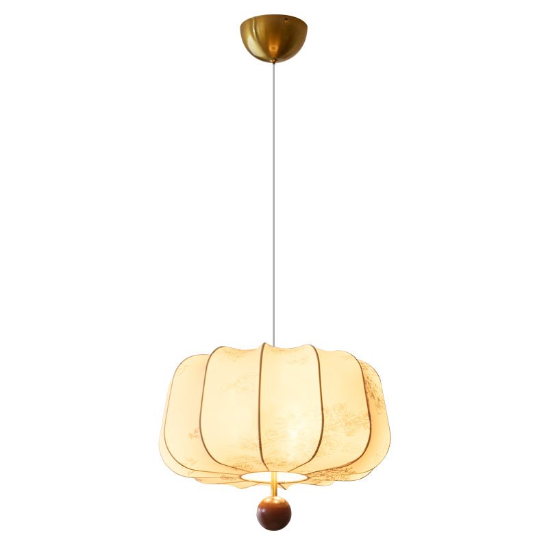 Valera Wood & Fabric Pendant Light - Letslighting