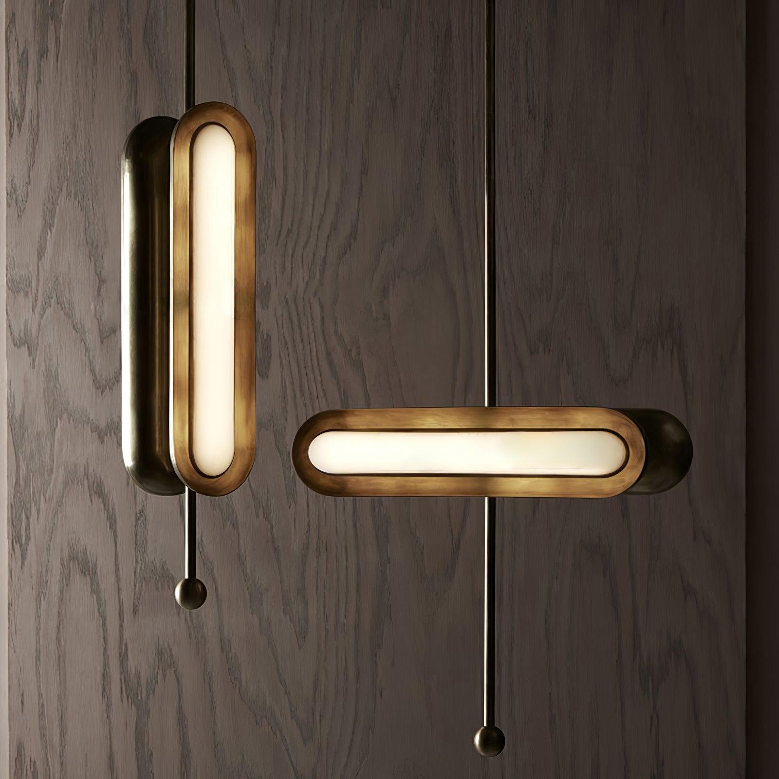 Lyvinaris Geometric Brass Linear Pendant Light - Letslighting