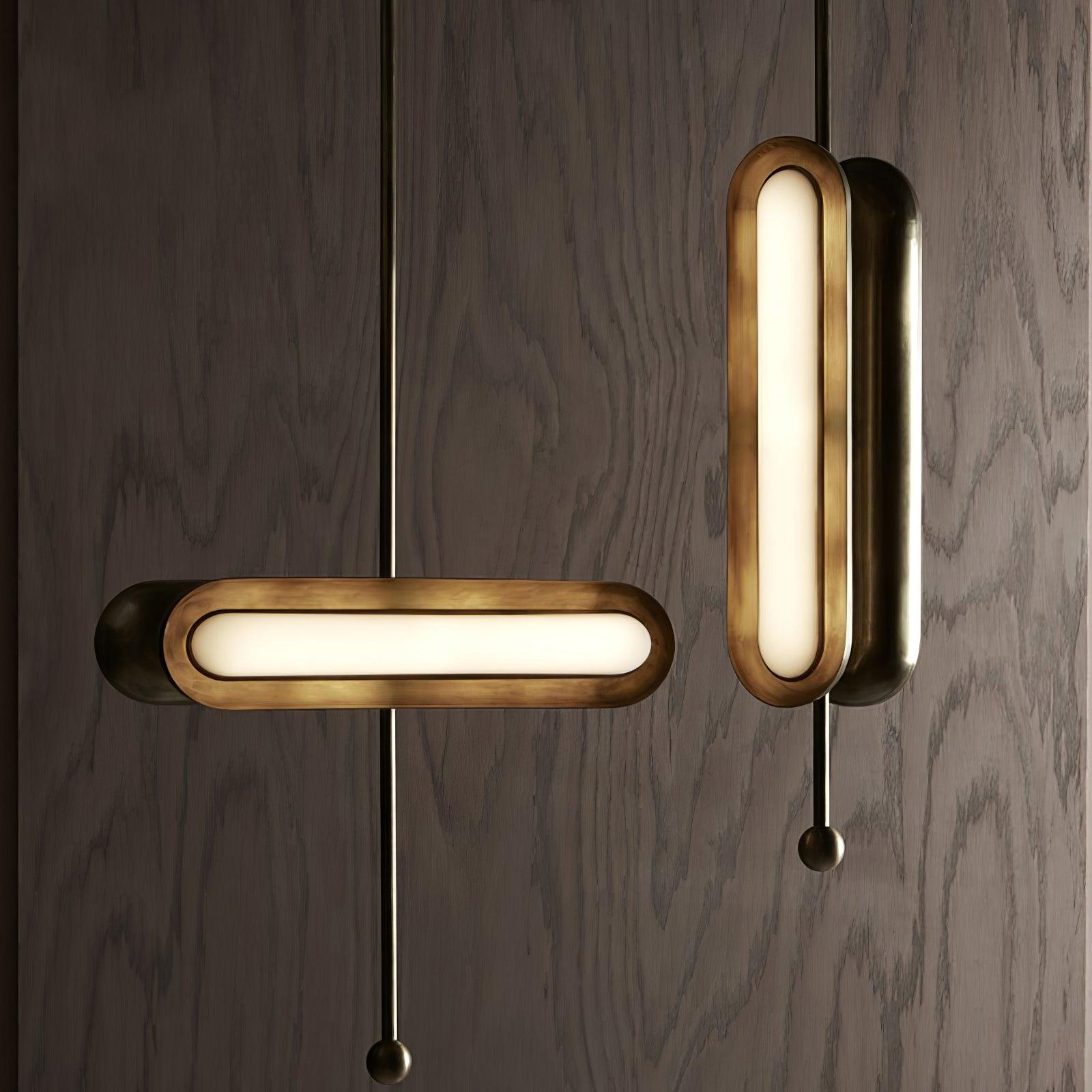 Lyvinaris Geometric Brass Linear Pendant Light - Letslighting