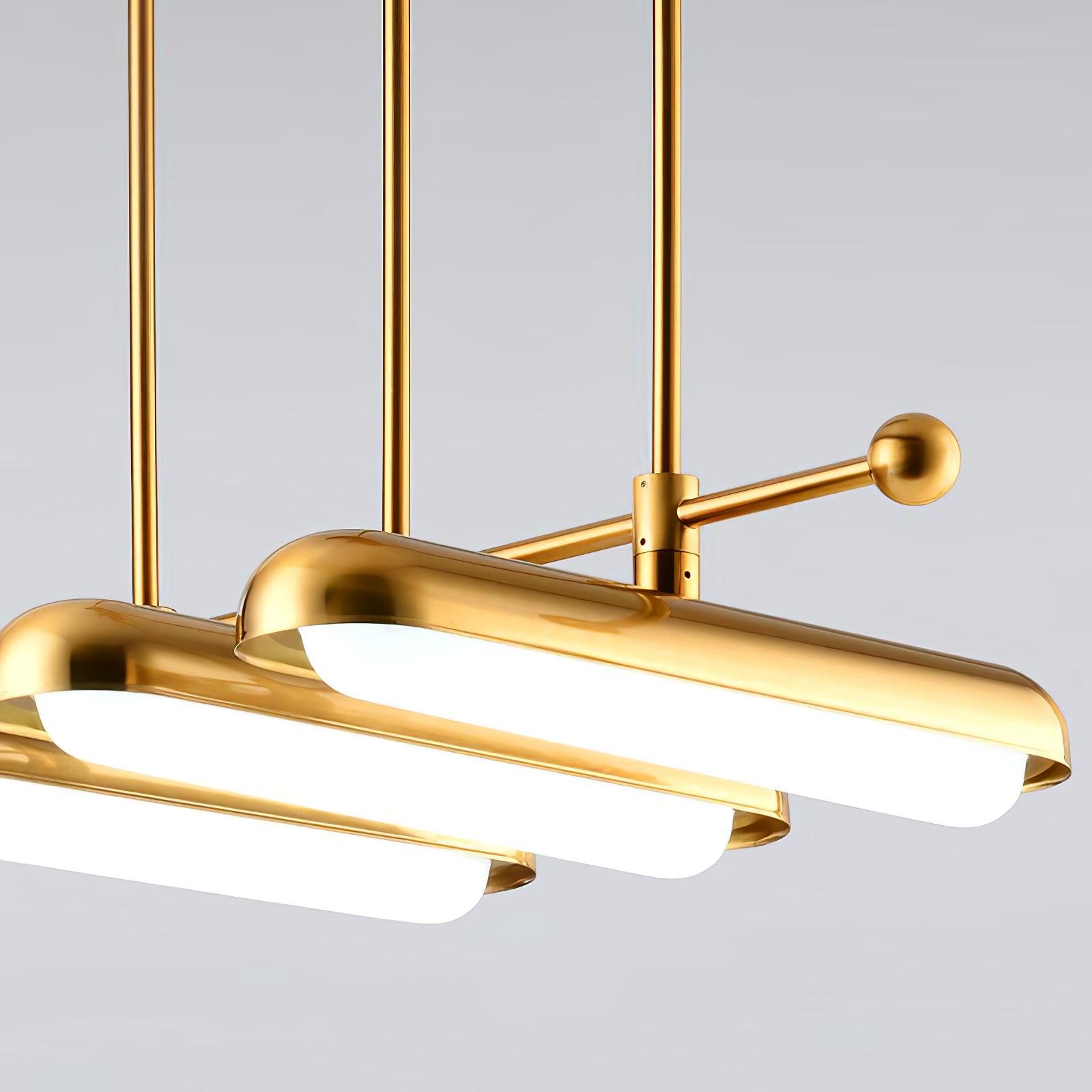 Lyvinaris Geometric Brass Linear Pendant Light - Letslighting