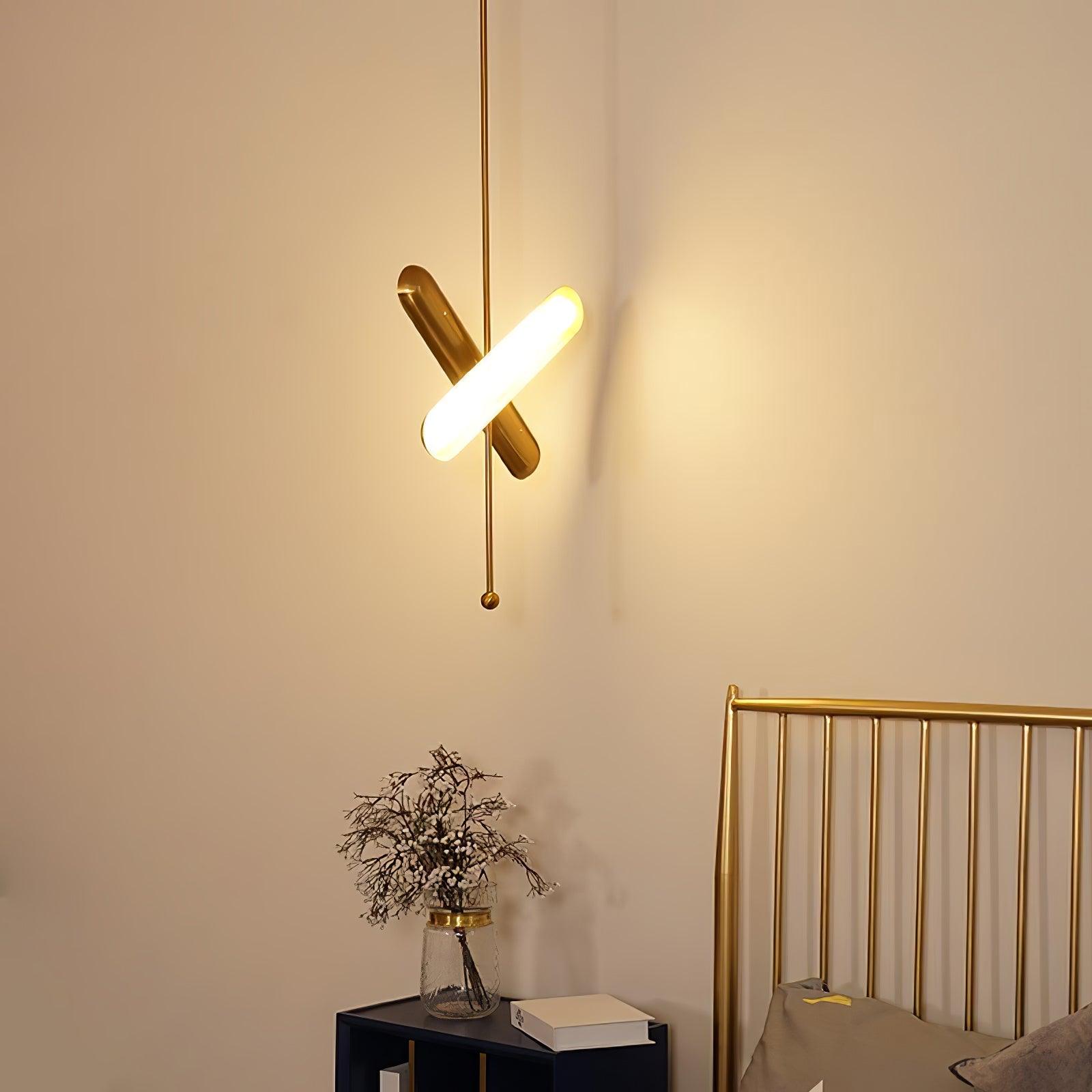 Lyvinaris Geometric Brass Linear Pendant Light - Letslighting
