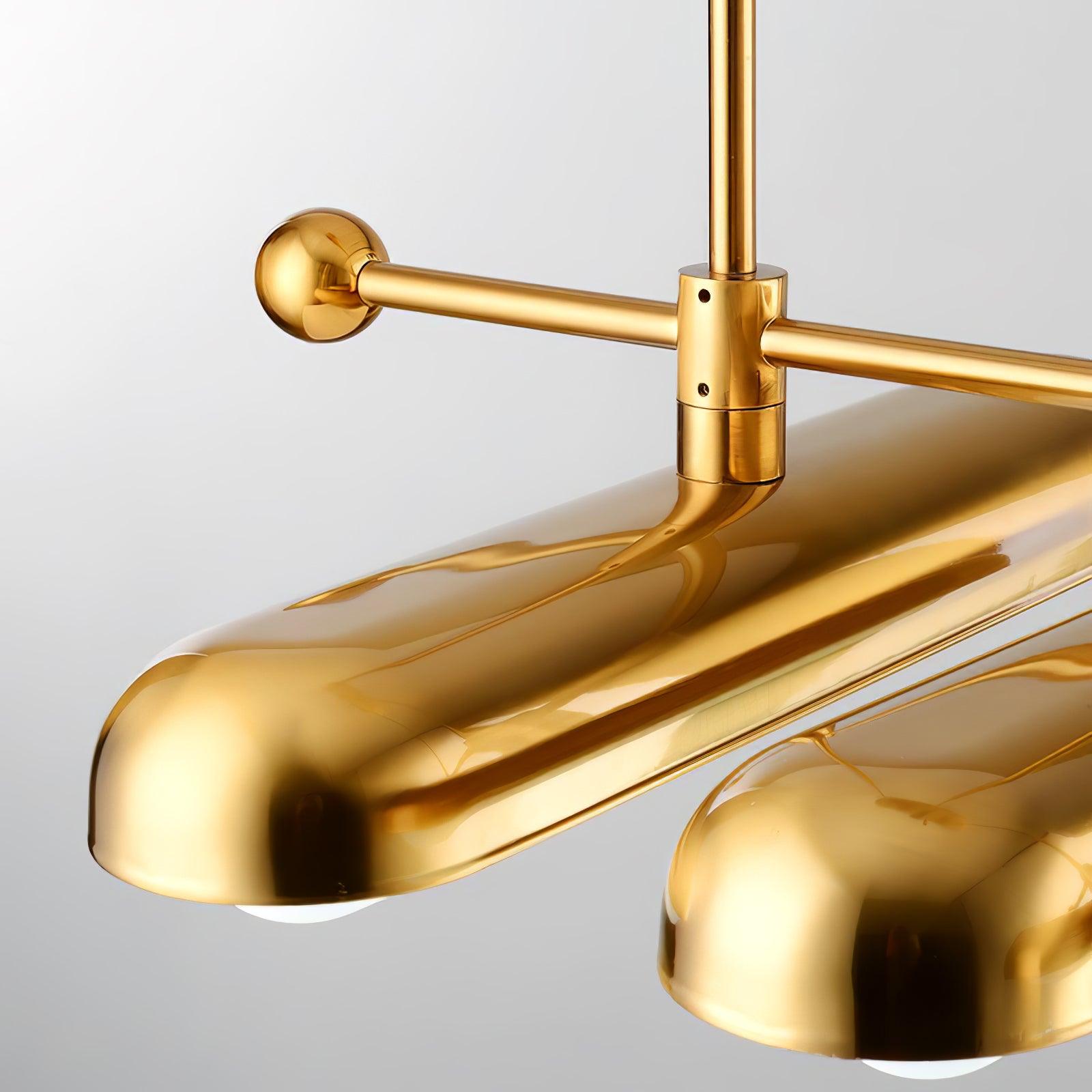 Lyvinaris Geometric Brass Linear Pendant Light - Letslighting
