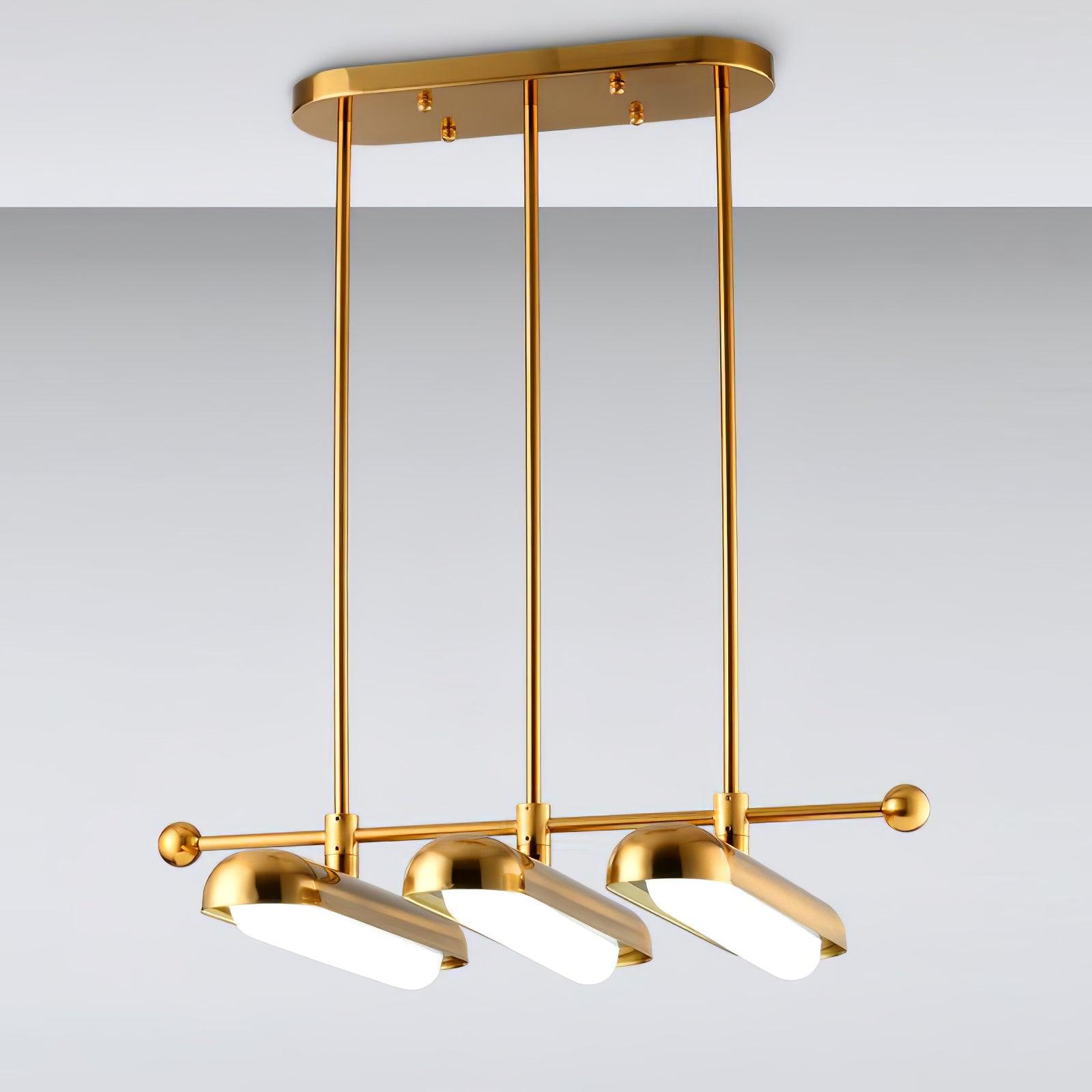Lyvinaris Geometric Brass Linear Pendant Light - Letslighting
