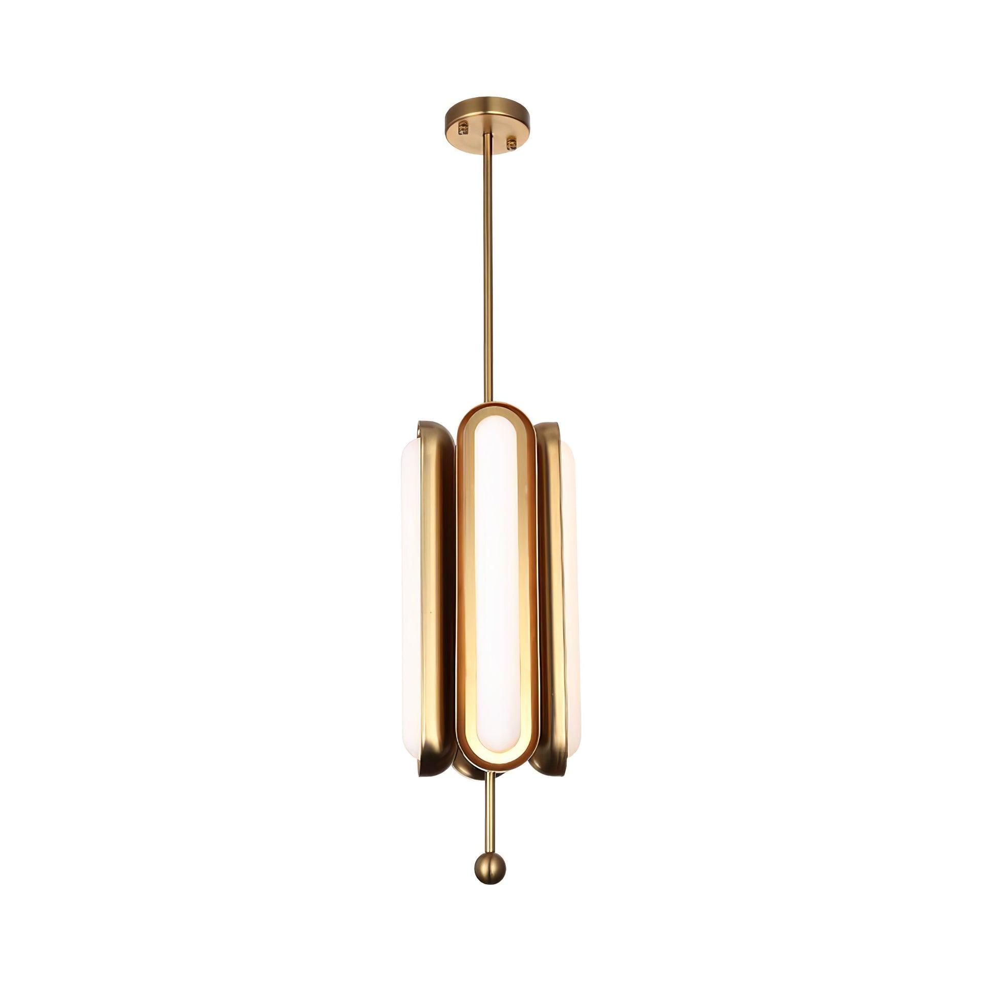 Lyvinaris Geometric Brass Linear Pendant Light - Letslighting