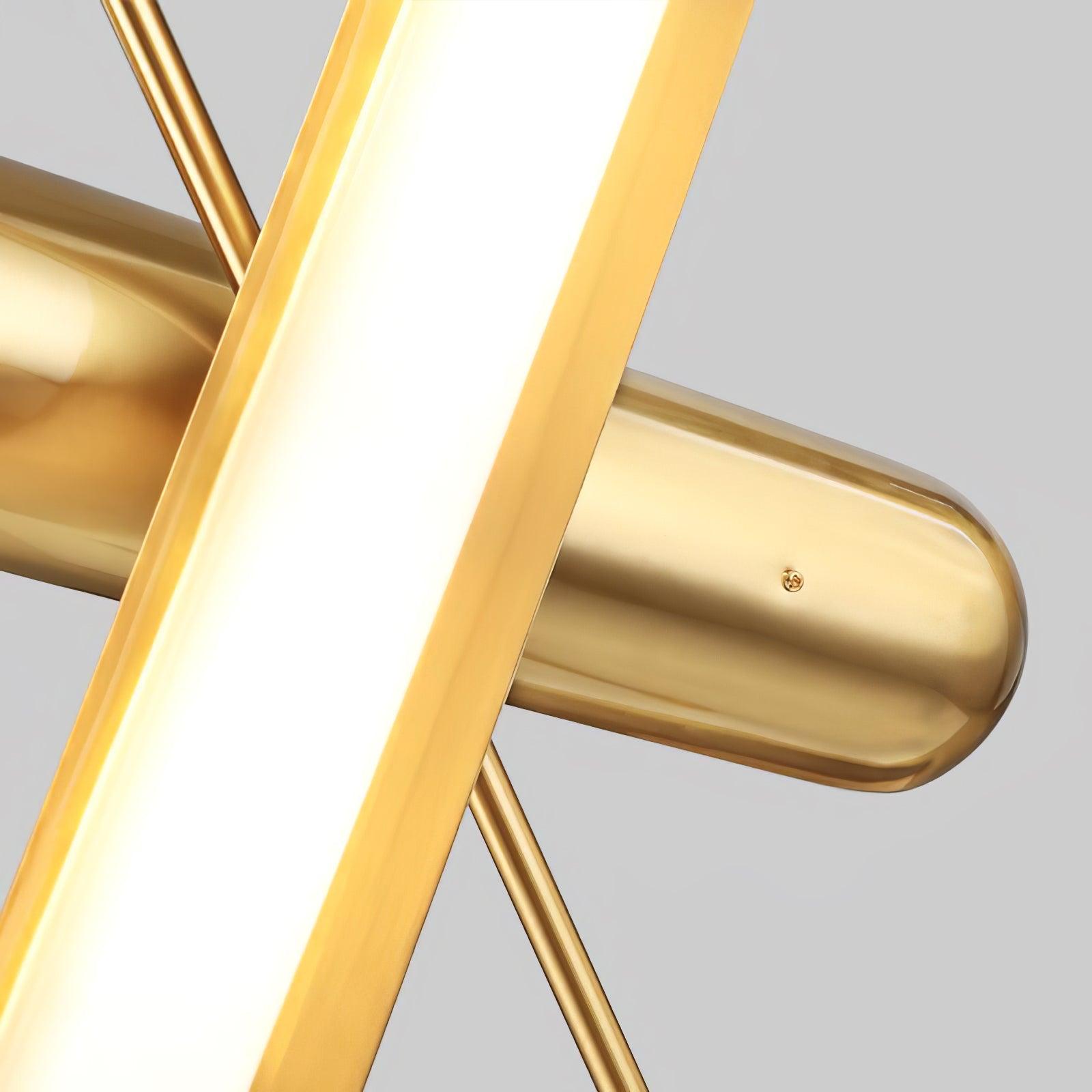 Lyvinaris Geometric Brass Linear Pendant Light - Letslighting