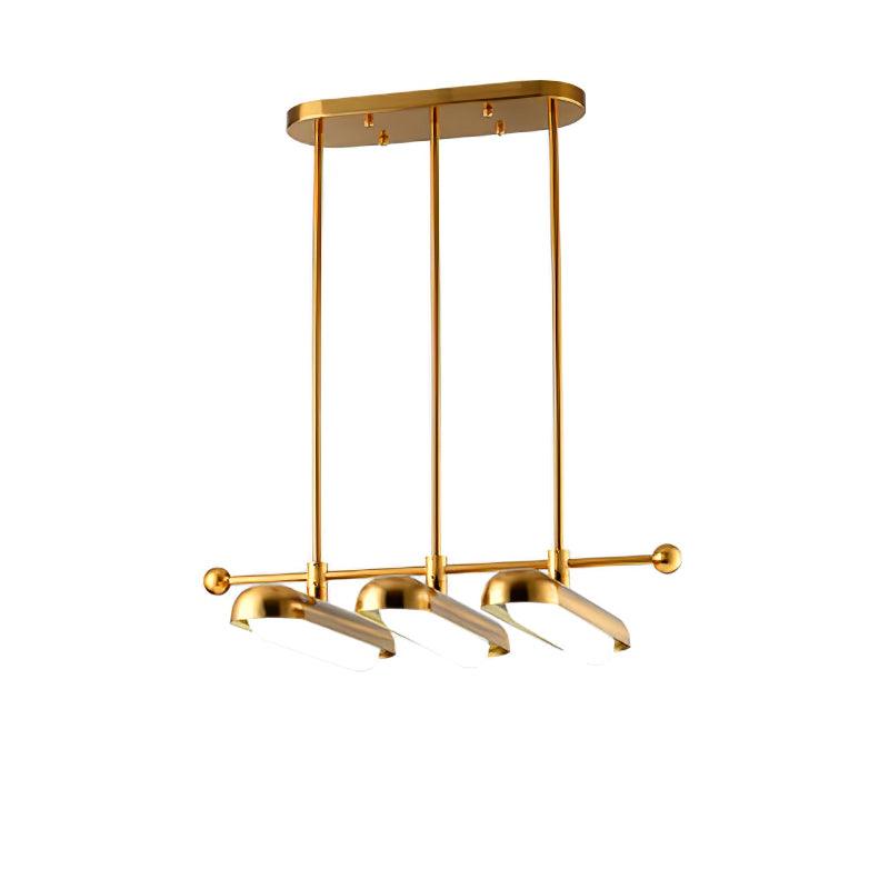 Lyvinaris Geometric Brass Linear Pendant Light - Letslighting