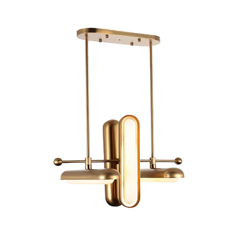 Lyvinaris Geometric Brass Linear Pendant Light - Letslighting