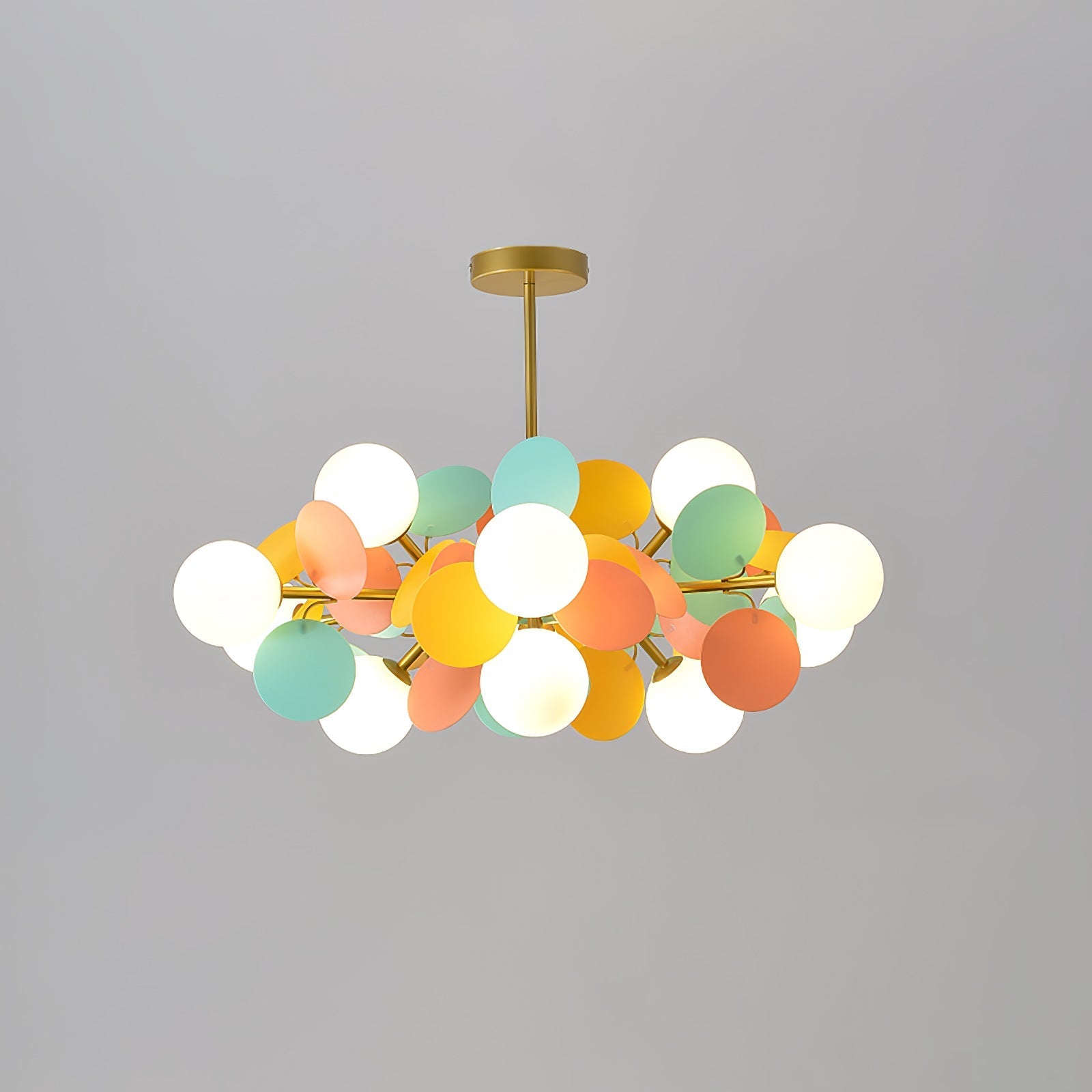 Lustra Chandelier Off White Tree Eight Open Shades - Letslighting