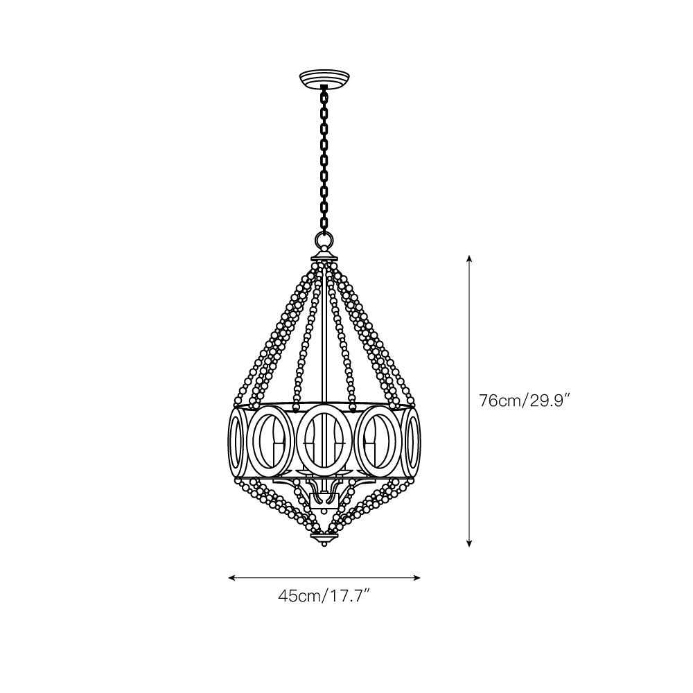 Zasorila Vintage Wooden Chandelier - Letslighting