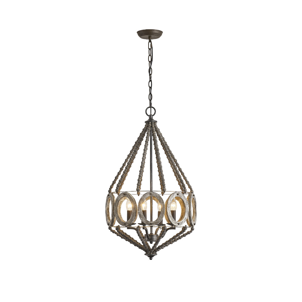 Zasorila Vintage Wooden Chandelier - Letslighting