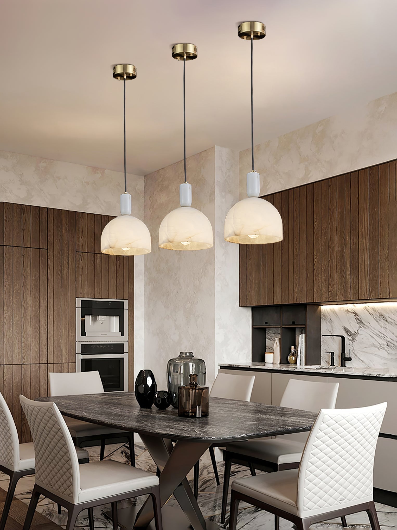Ulcaris Modern Minimalist Alabaster Pendnat Light - Letslighting