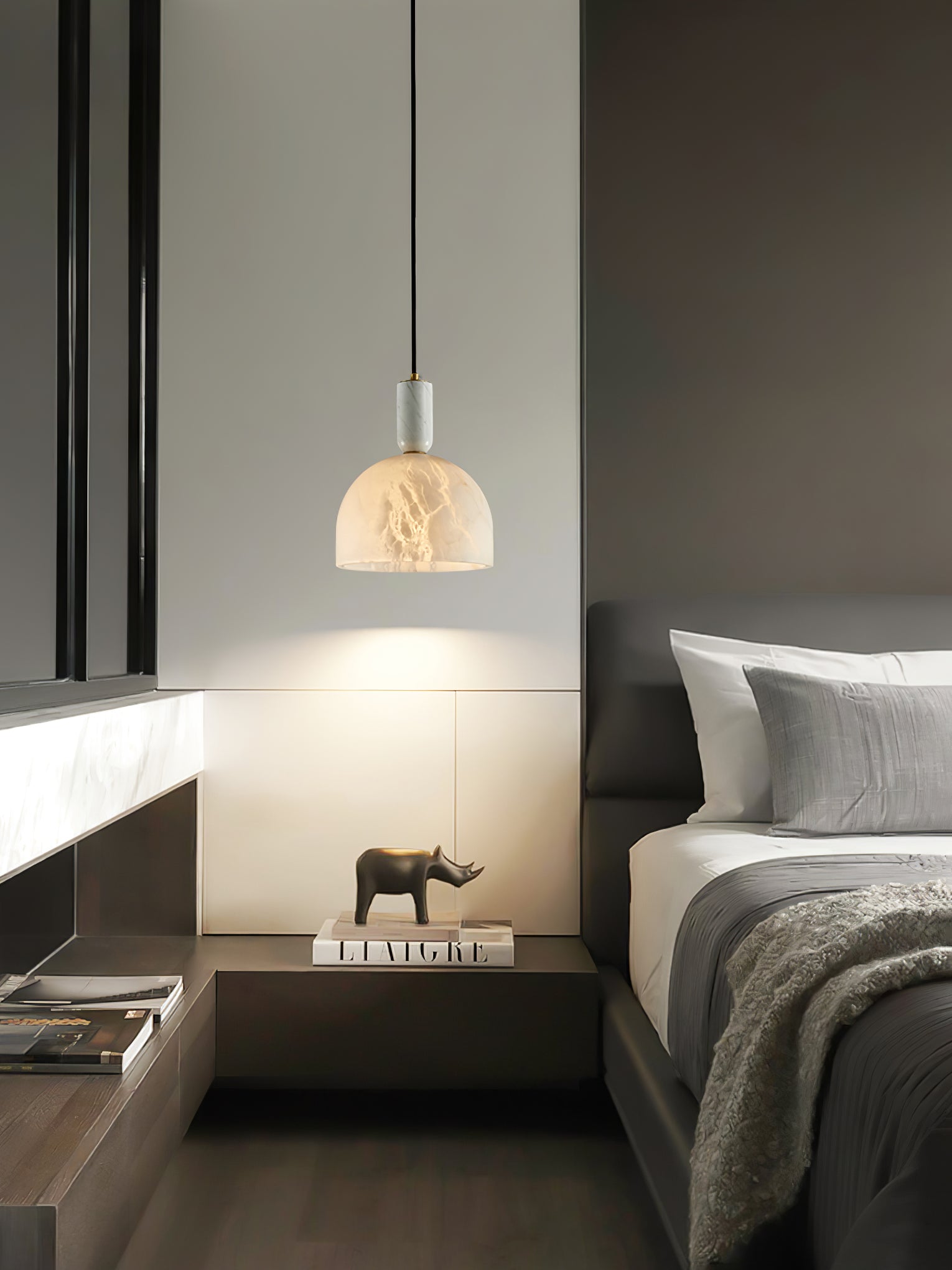 Ulcaris Modern Minimalist Alabaster Pendnat Light - Letslighting