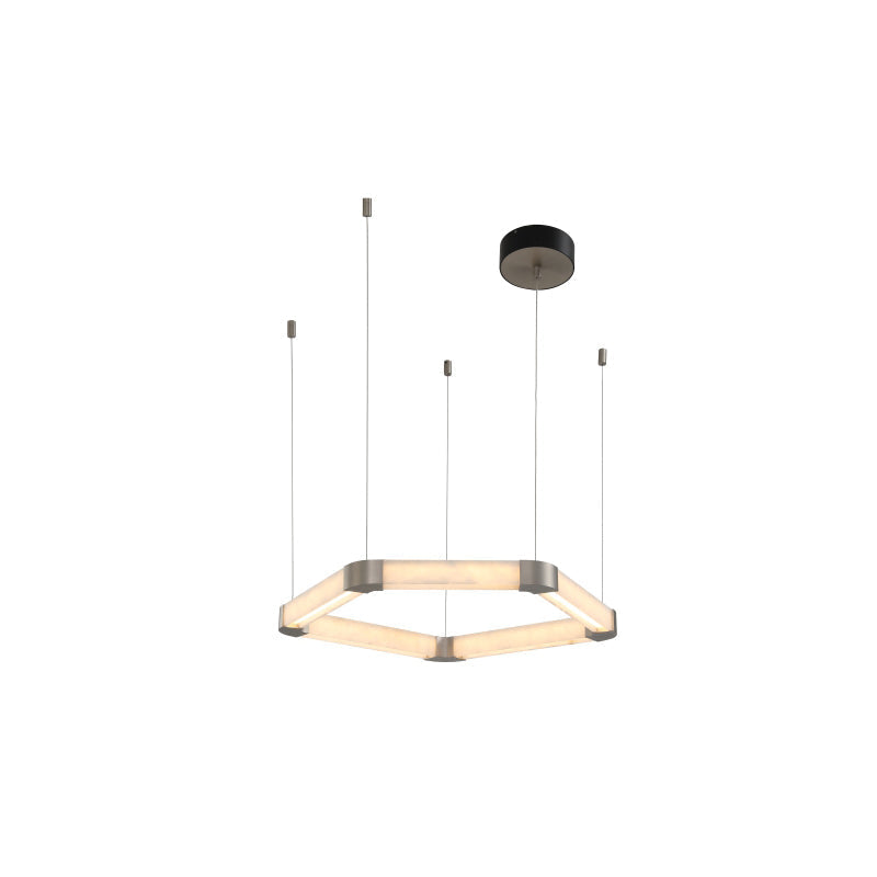 Celaeisra Unique Single Ring Alabaster Chandelier - Letslighting