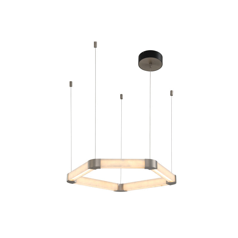 Celaeisra Unique Single Ring Alabaster Chandelier - Letslighting