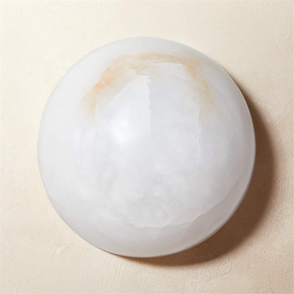Kristy Minimalist Round Alabaster Wall Lamp - Letslighting