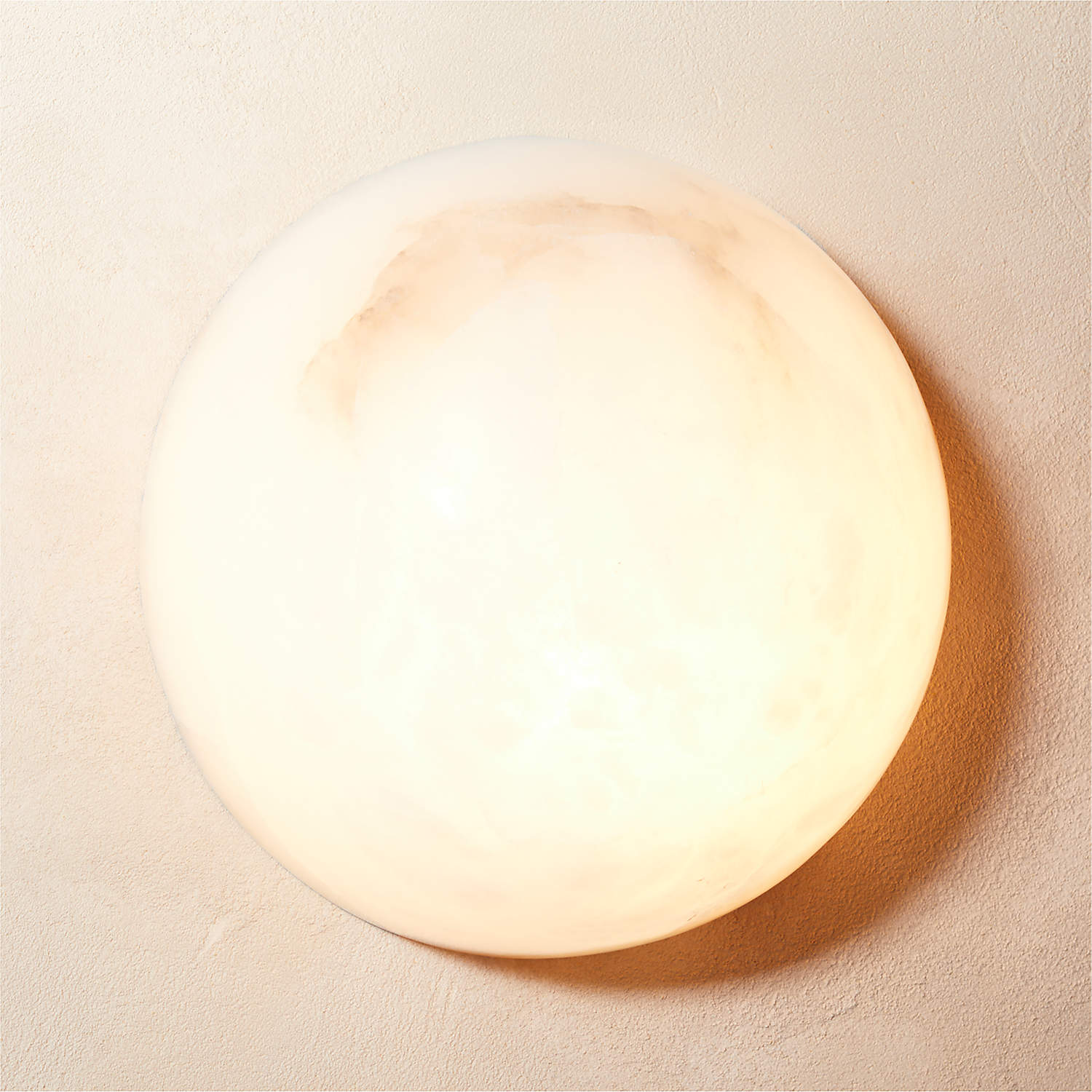 Kristy Minimalist Round Alabaster Wall Lamp - Letslighting