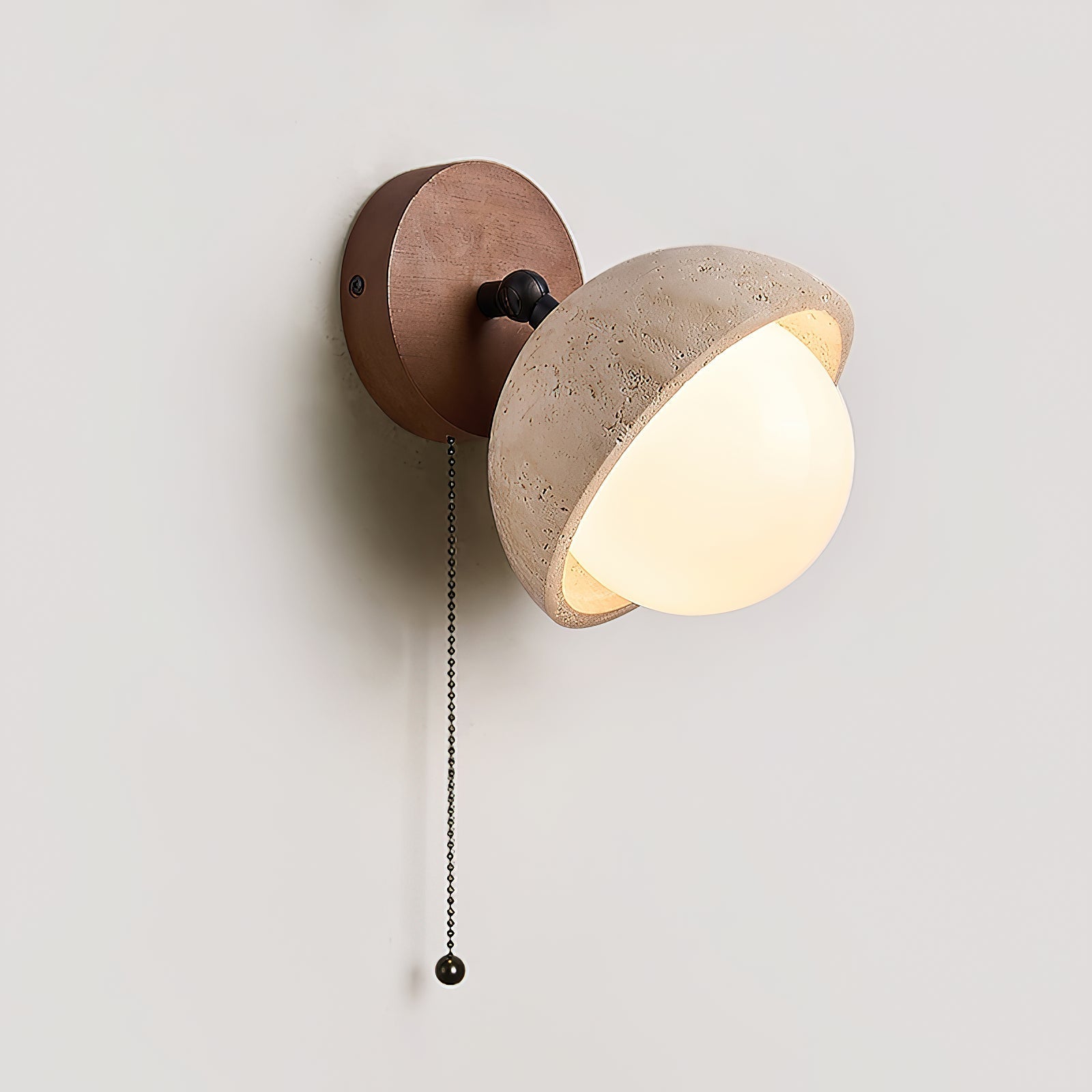 Myrinir Modern Minimalist Wood Travertine Wall Lamp - Letslighting