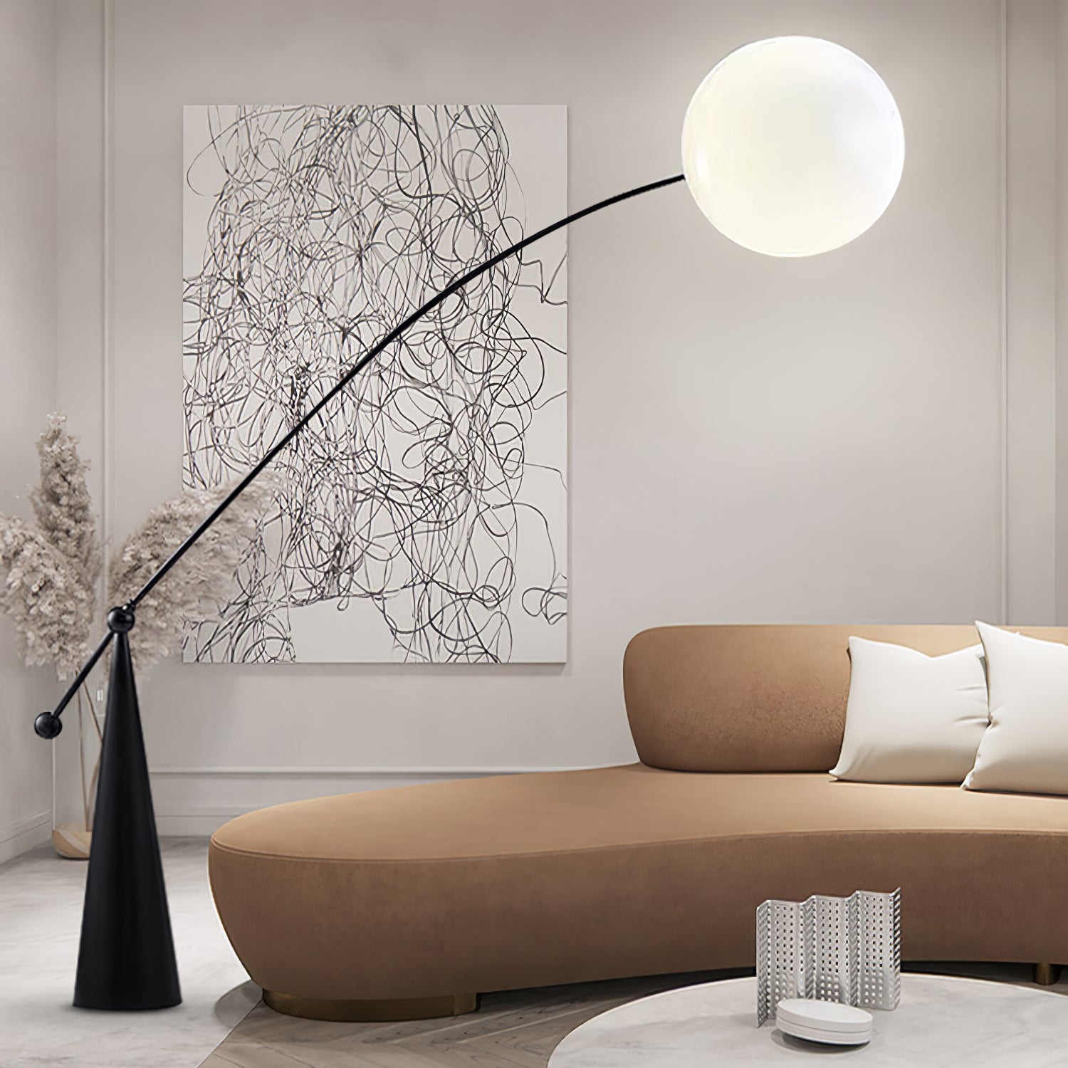 Ortalil Modern Arc Floor Lamp - Letslighting
