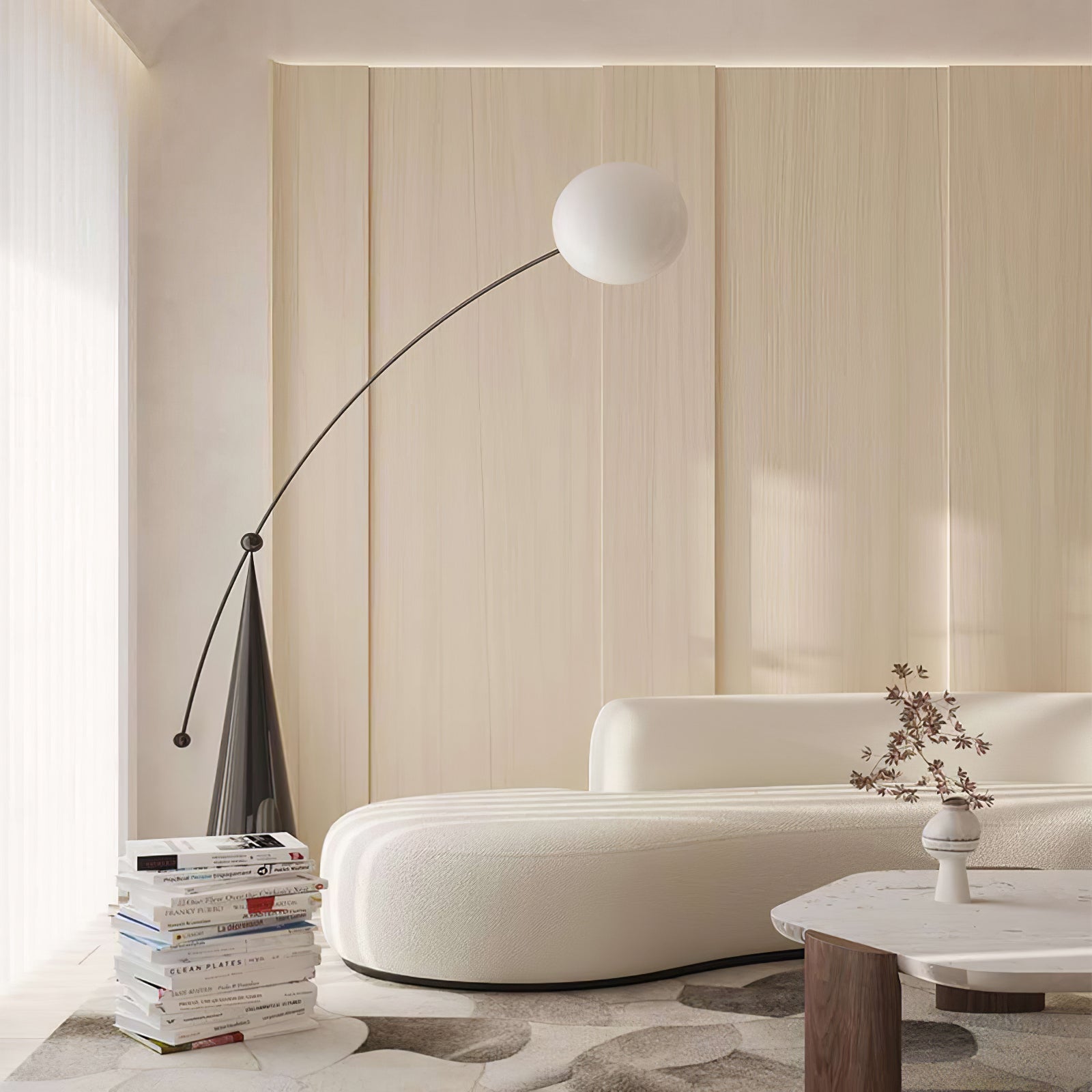 Ortalil Modern Arc Floor Lamp - Letslighting