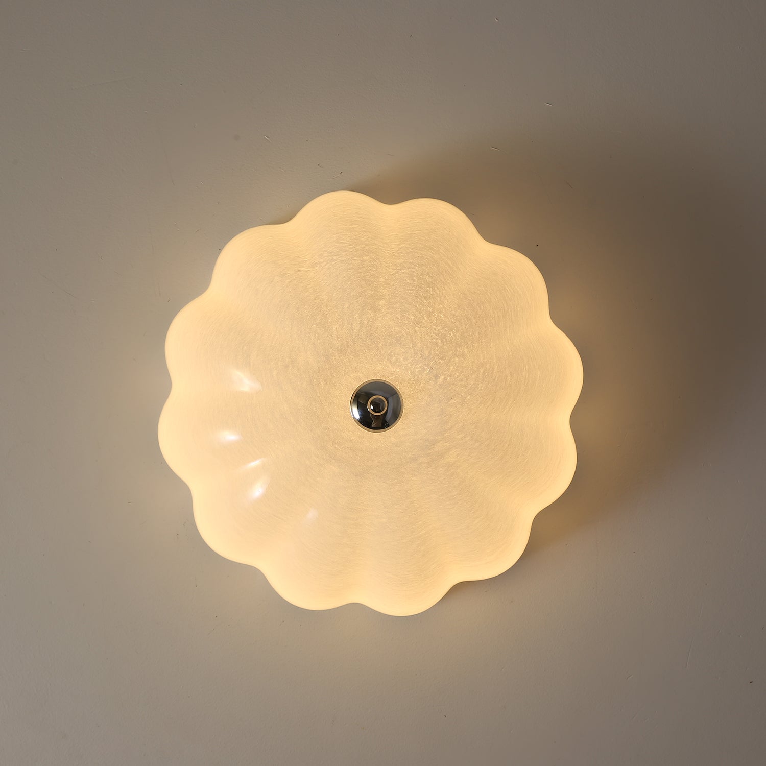 Uphaara Modern Minimalist Opal Shell Glass Ceiling Lamp - Letslighting