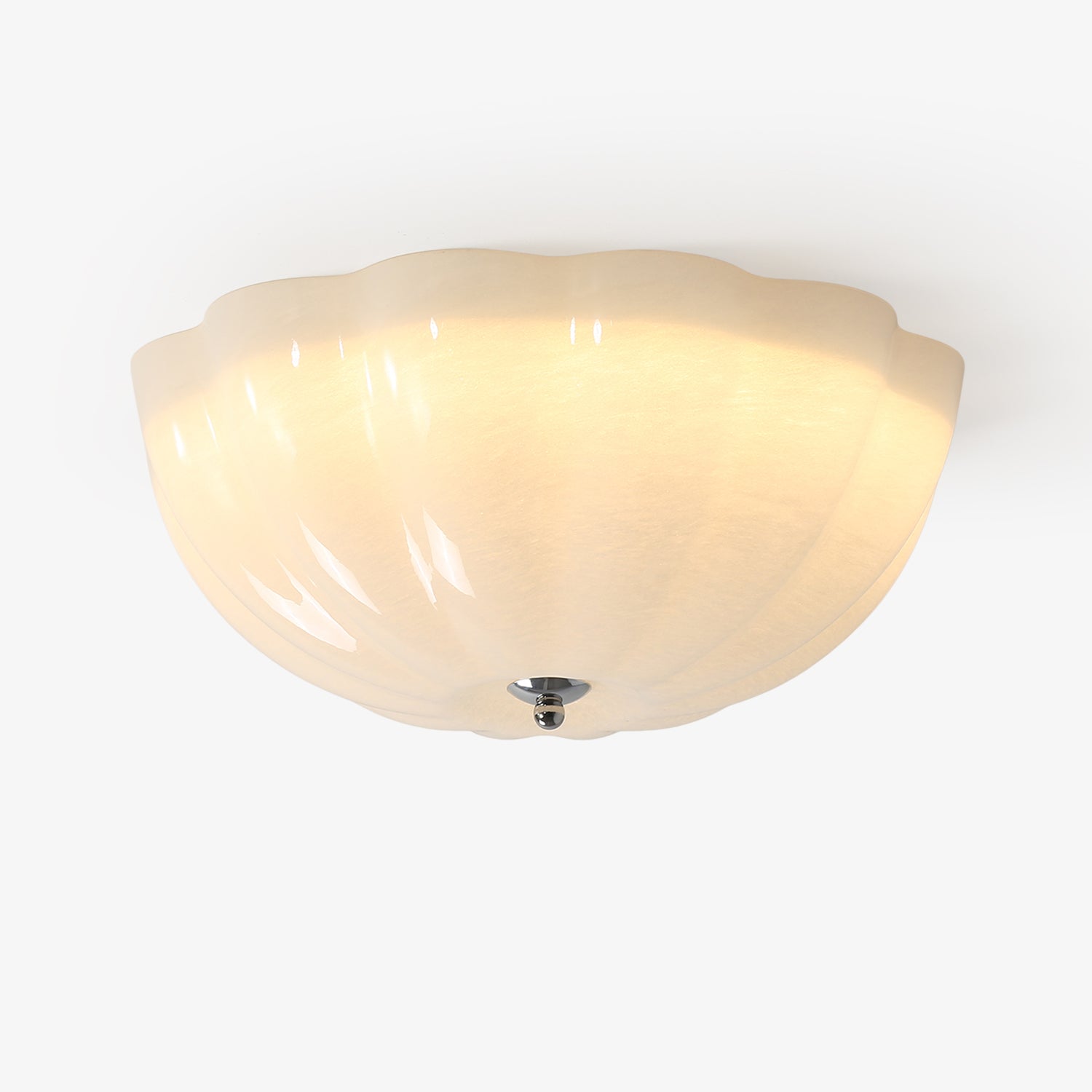 Uphaara Modern Minimalist Opal Shell Glass Ceiling Lamp - Letslighting