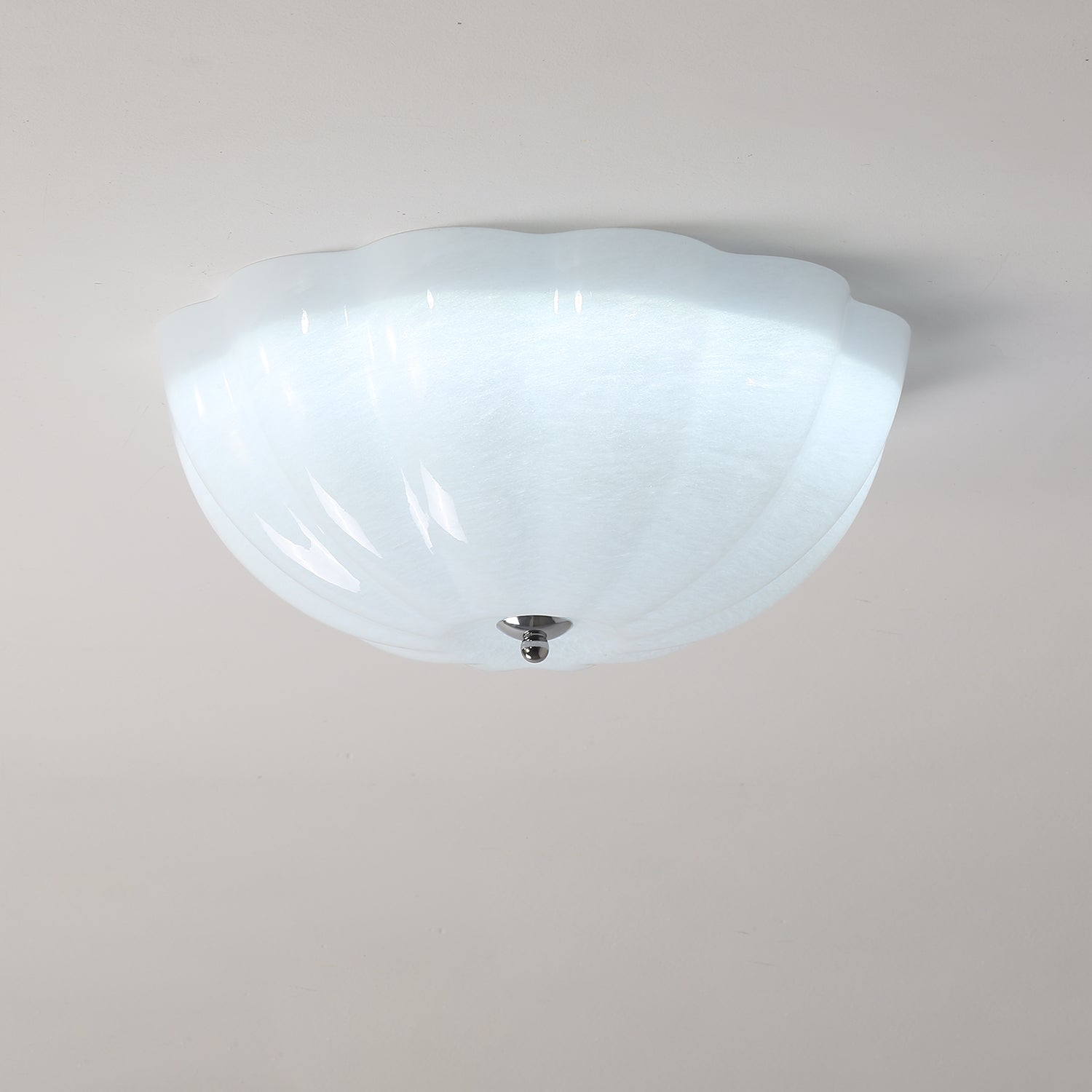 Uphaara Modern Minimalist Opal Shell Glass Ceiling Lamp - Letslighting