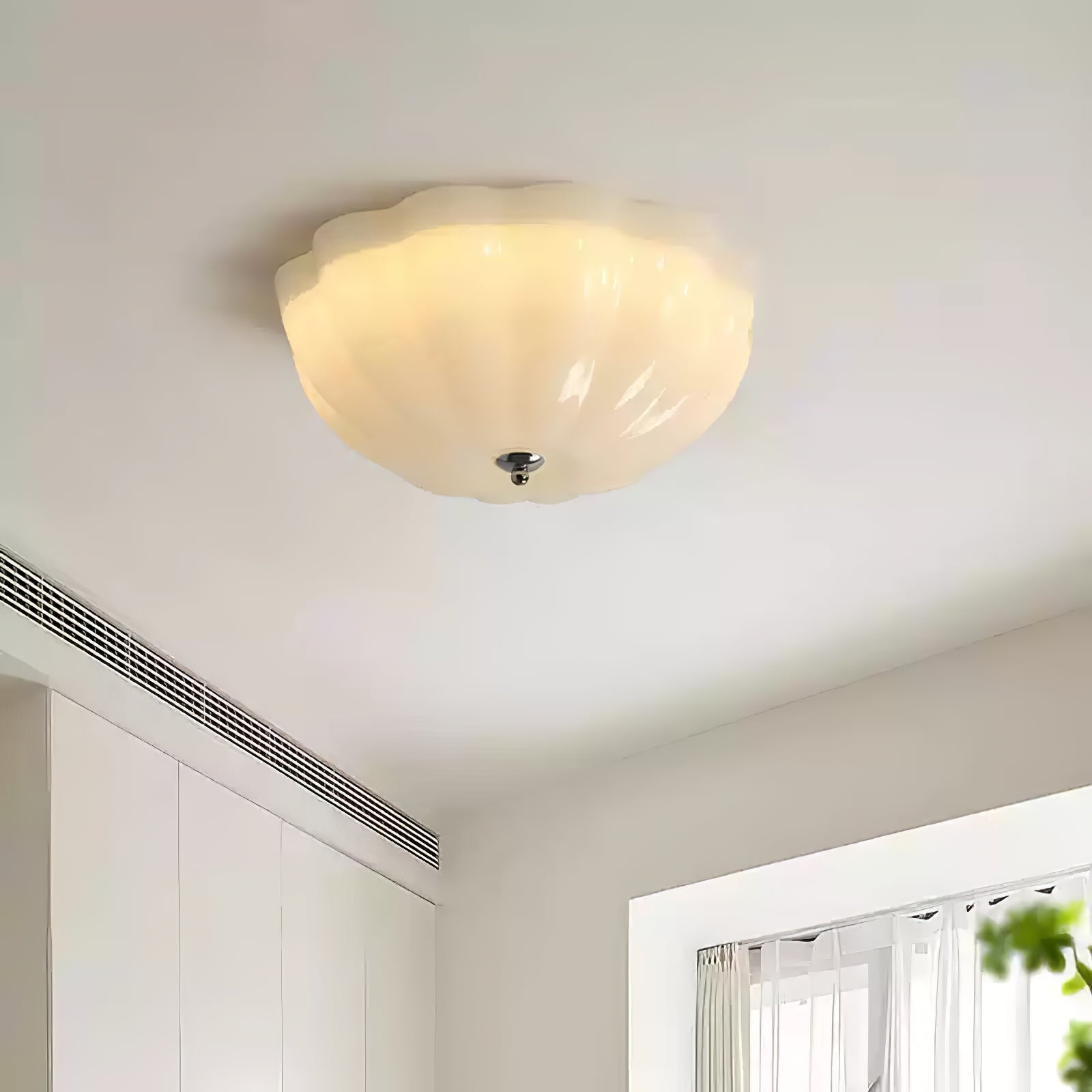 Uphaara Modern Minimalist Opal Shell Glass Ceiling Lamp - Letslighting