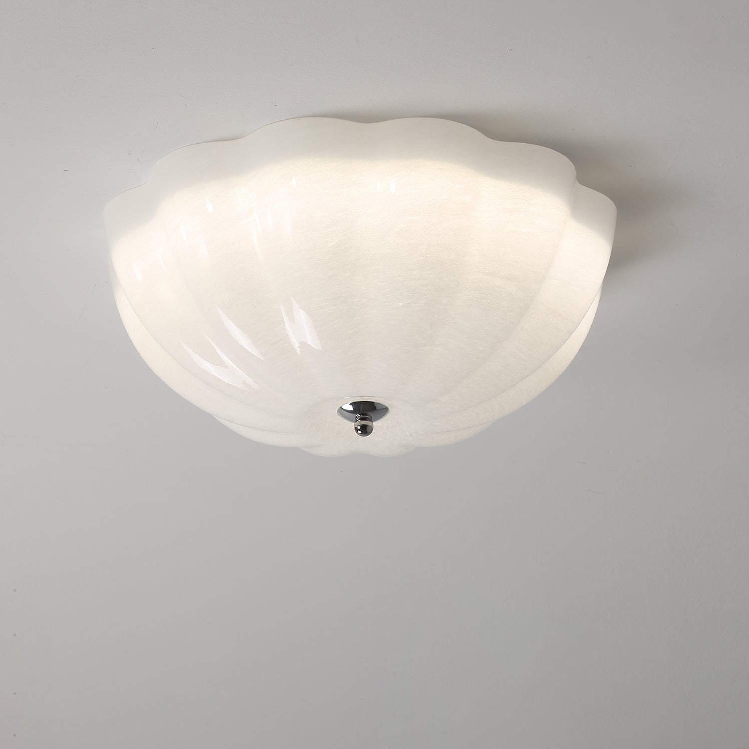 Uphaara Modern Minimalist Opal Shell Glass Ceiling Lamp - Letslighting