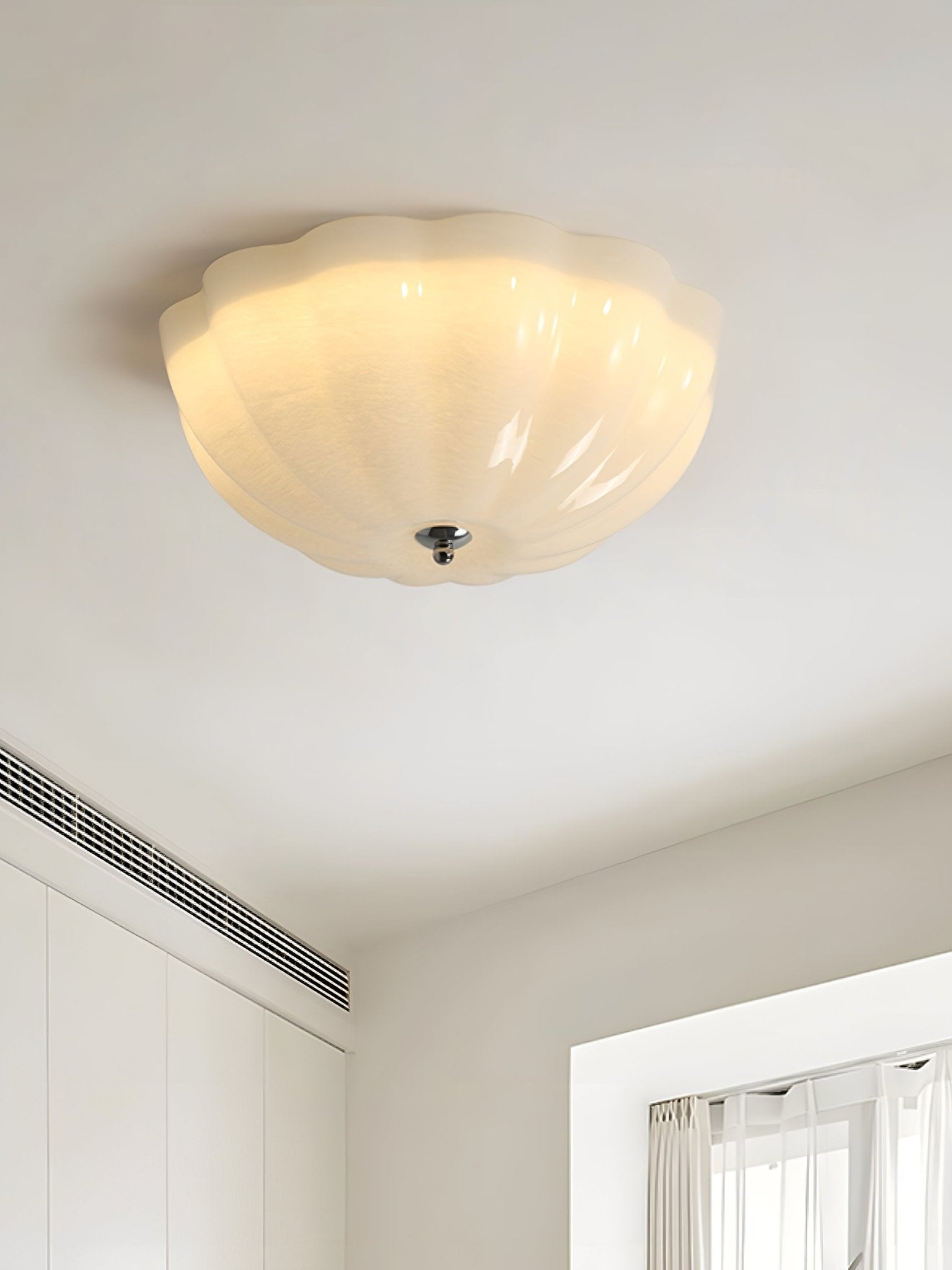 Uphaara Modern Minimalist Opal Shell Glass Ceiling Lamp - Letslighting