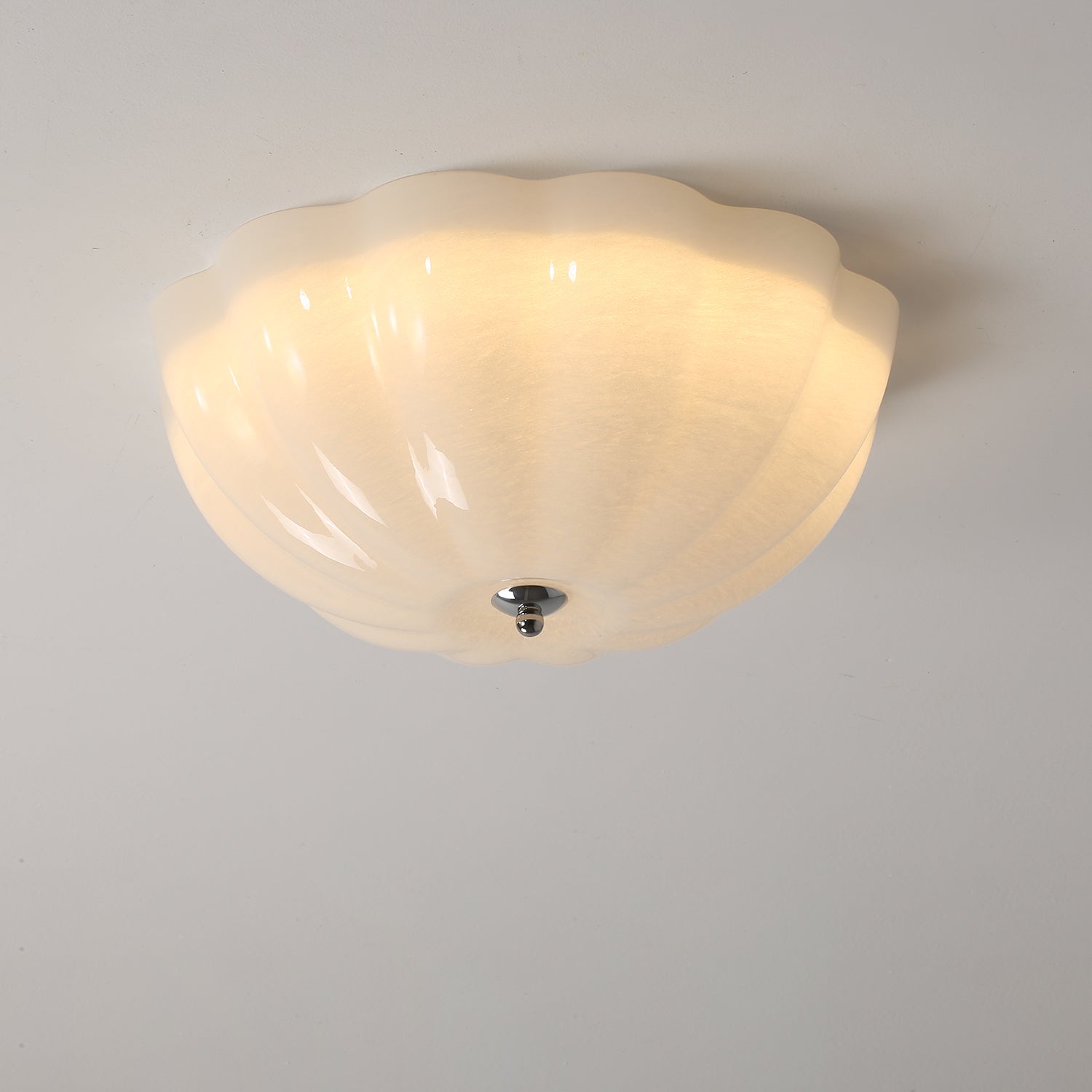 Uphaara Modern Minimalist Opal Shell Glass Ceiling Lamp - Letslighting