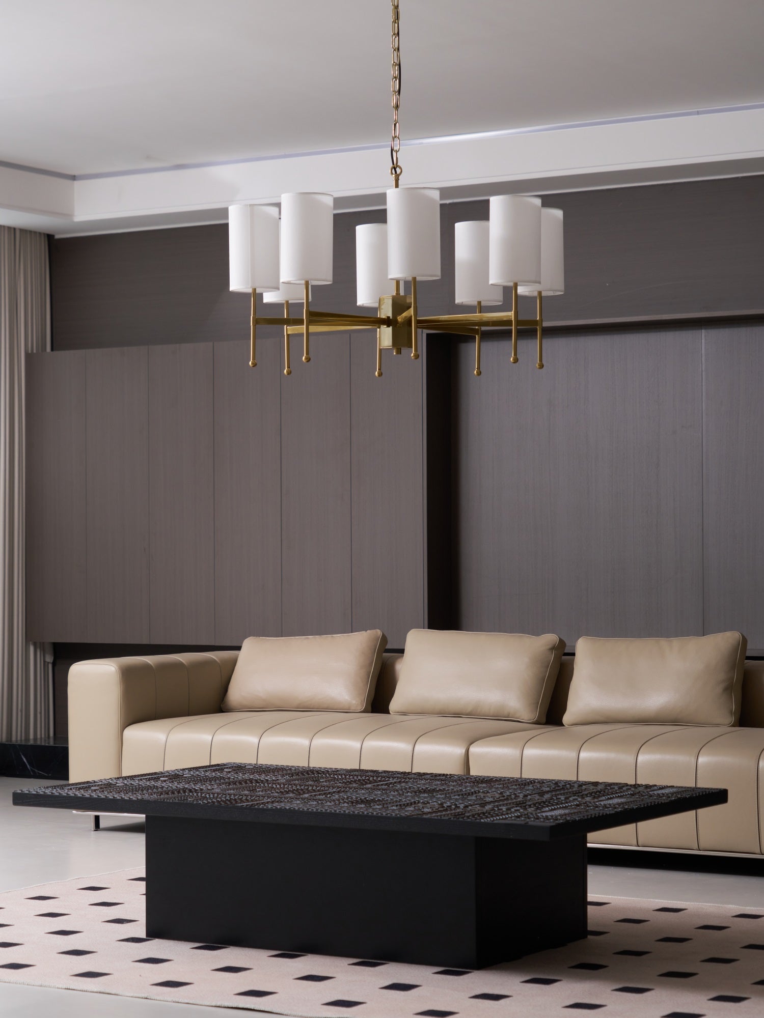 Ulcarisra Traditional Vintage Brass Fabric Chandelier - Letslighting