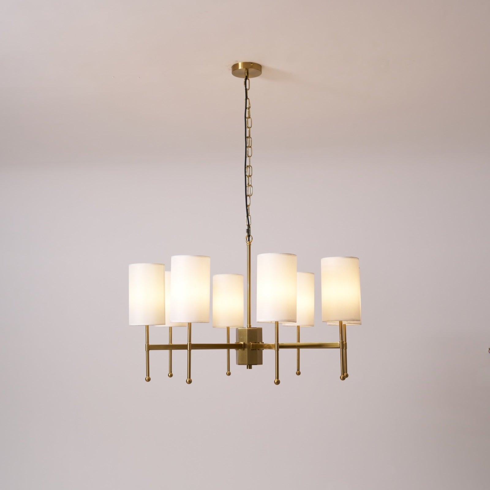 Ulcarisra Traditional Vintage Brass Fabric Chandelier - Letslighting