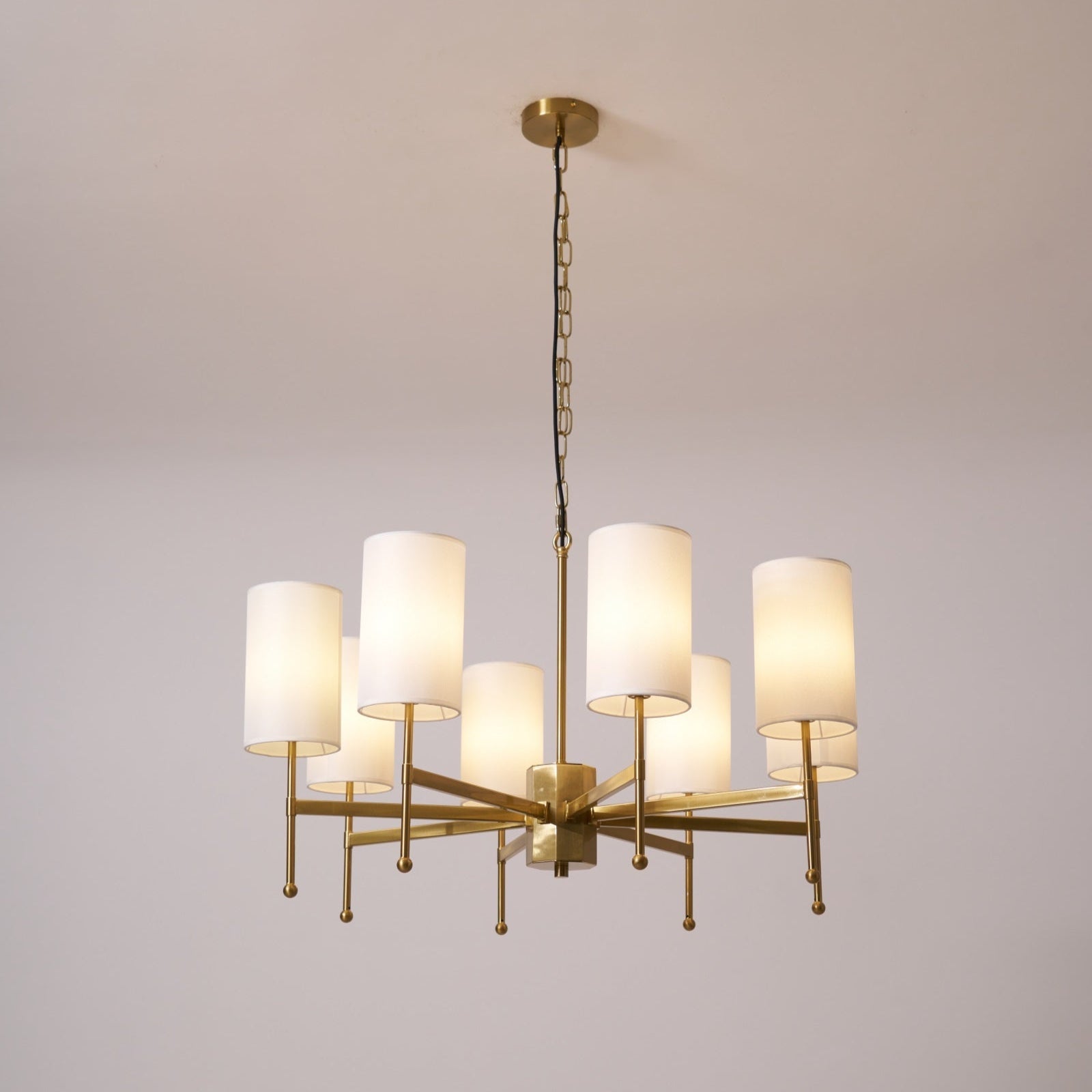 Ulcarisra Traditional Vintage Brass Fabric Chandelier - Letslighting