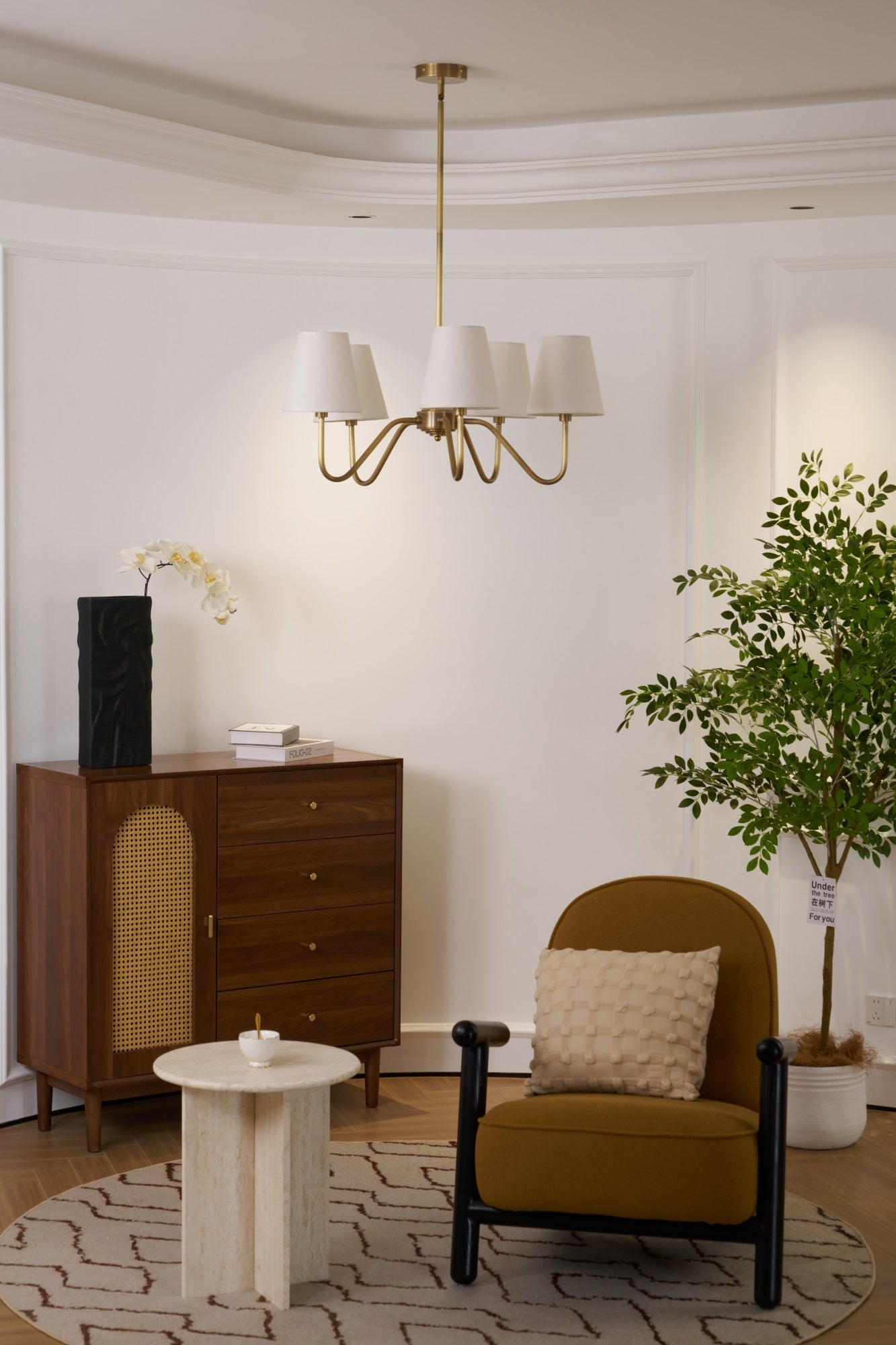 Viraean Vintage Industrial Brass Fabric Chandelier - Letslighting