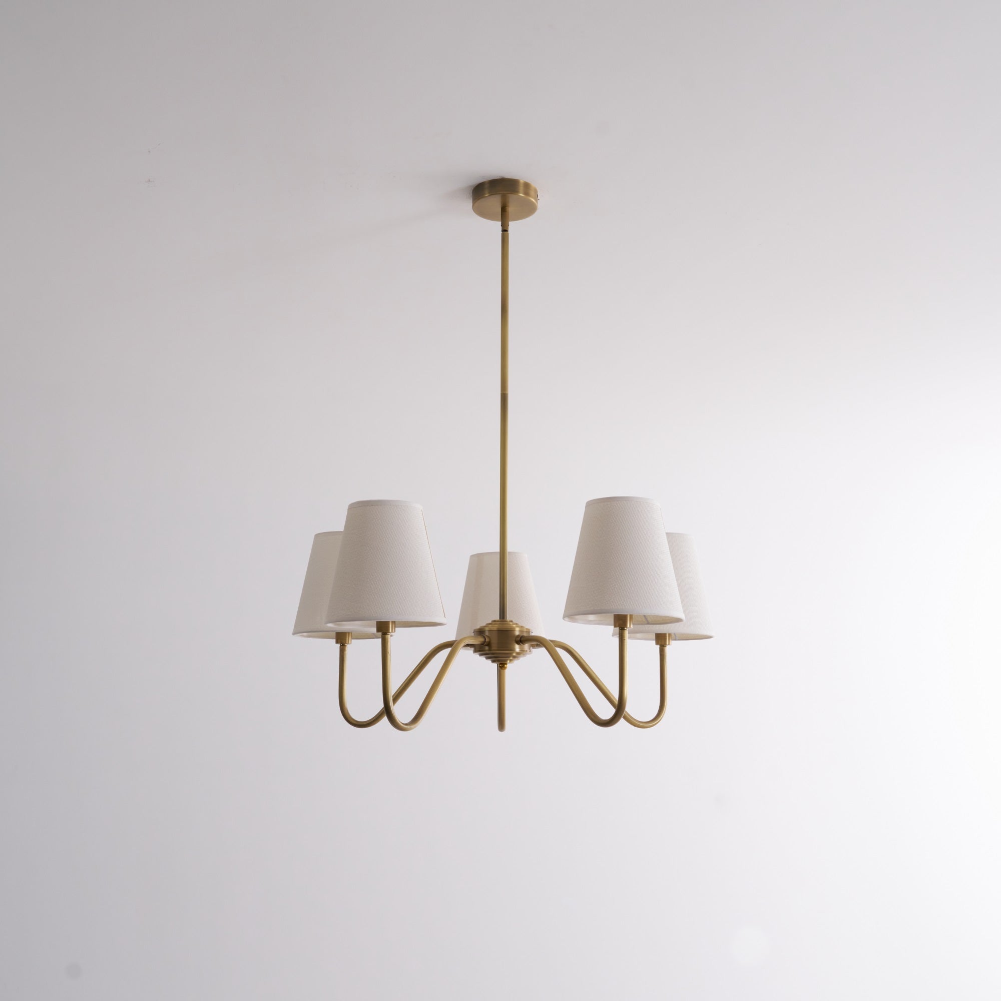 Viraean Vintage Industrial Brass Fabric Chandelier - Letslighting
