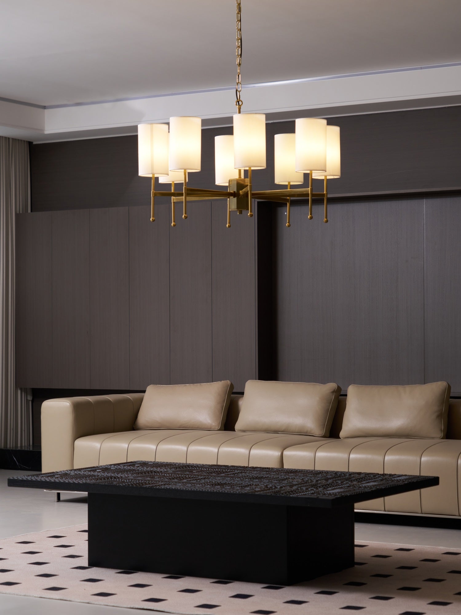 Ulcarisra Traditional Vintage Brass Fabric Chandelier - Letslighting