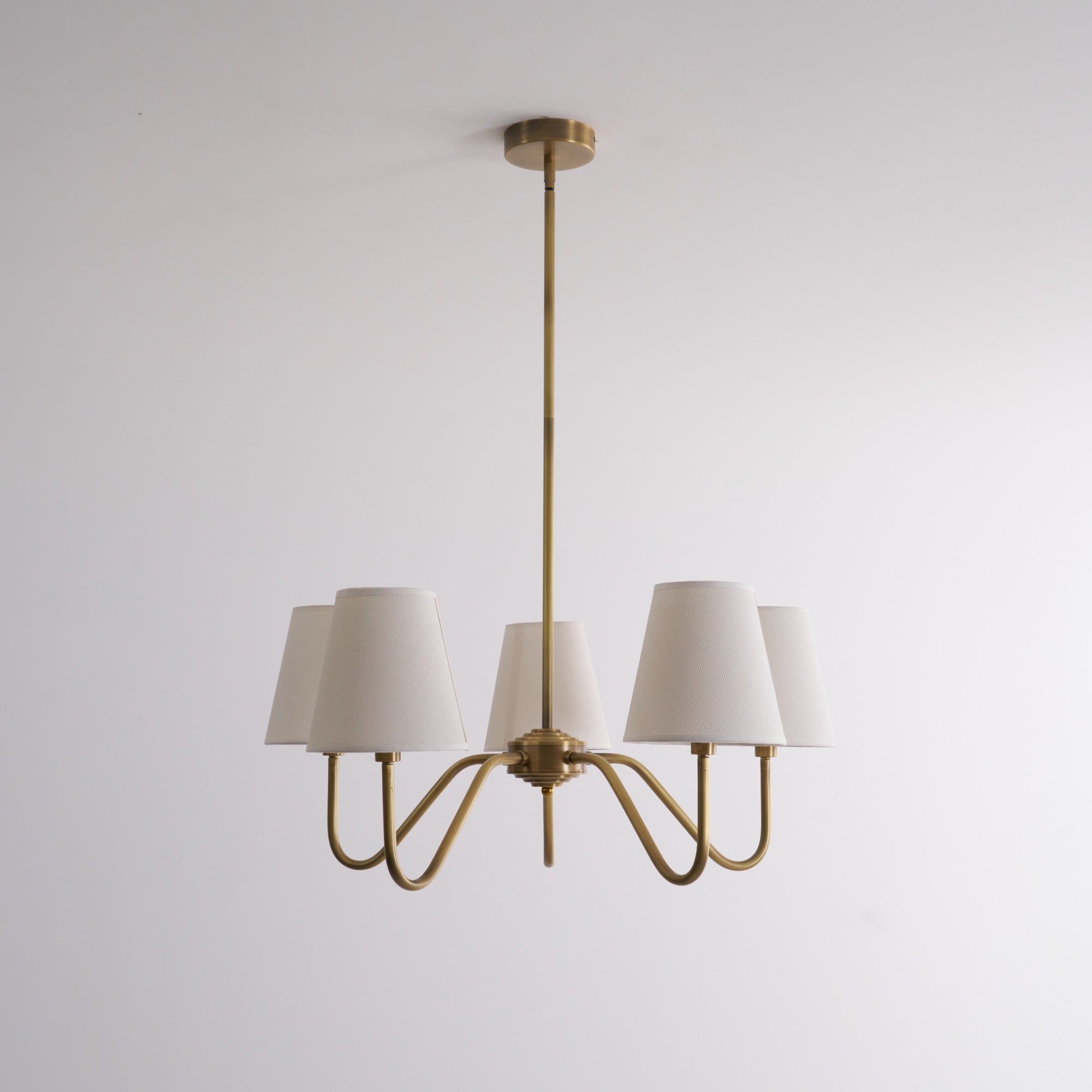Viraean Vintage Industrial Brass Fabric Chandelier - Letslighting